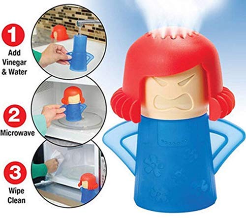 4 Pack Angry Mom Microwave Cleaner - Steam Cleaning Kit for Microwave Ovens with Vinegar & Water, High-Temperature Safe Kitchen Cleaning Tool for Home & Office - Perfect for Deep Cleaning & Removing Stubborn Stains