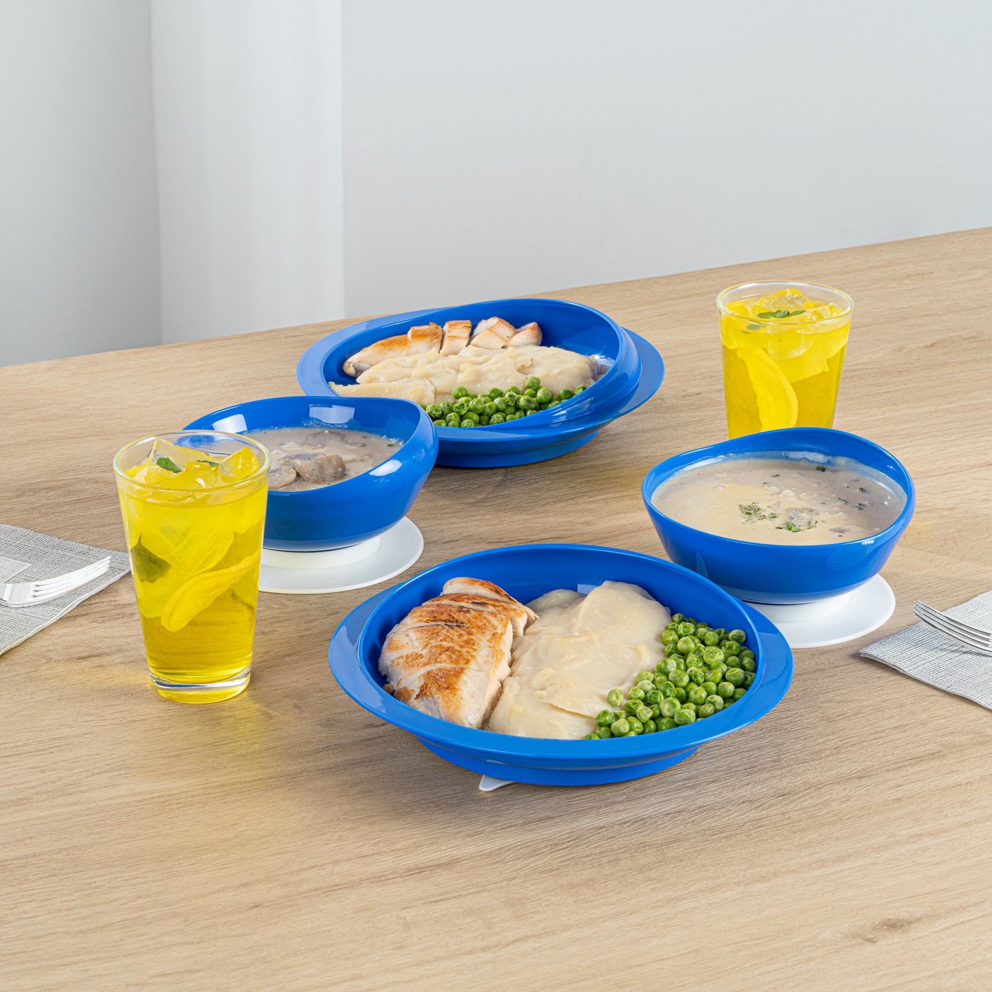Spill-Proof Baby Feeding Set with Suction Base - 2-Piece Scoop Plate & Bowl Combo for Toddlers | BPA-Free Plastic Dishware | Ideal for High Chair, Travel & Mess-Free Meals