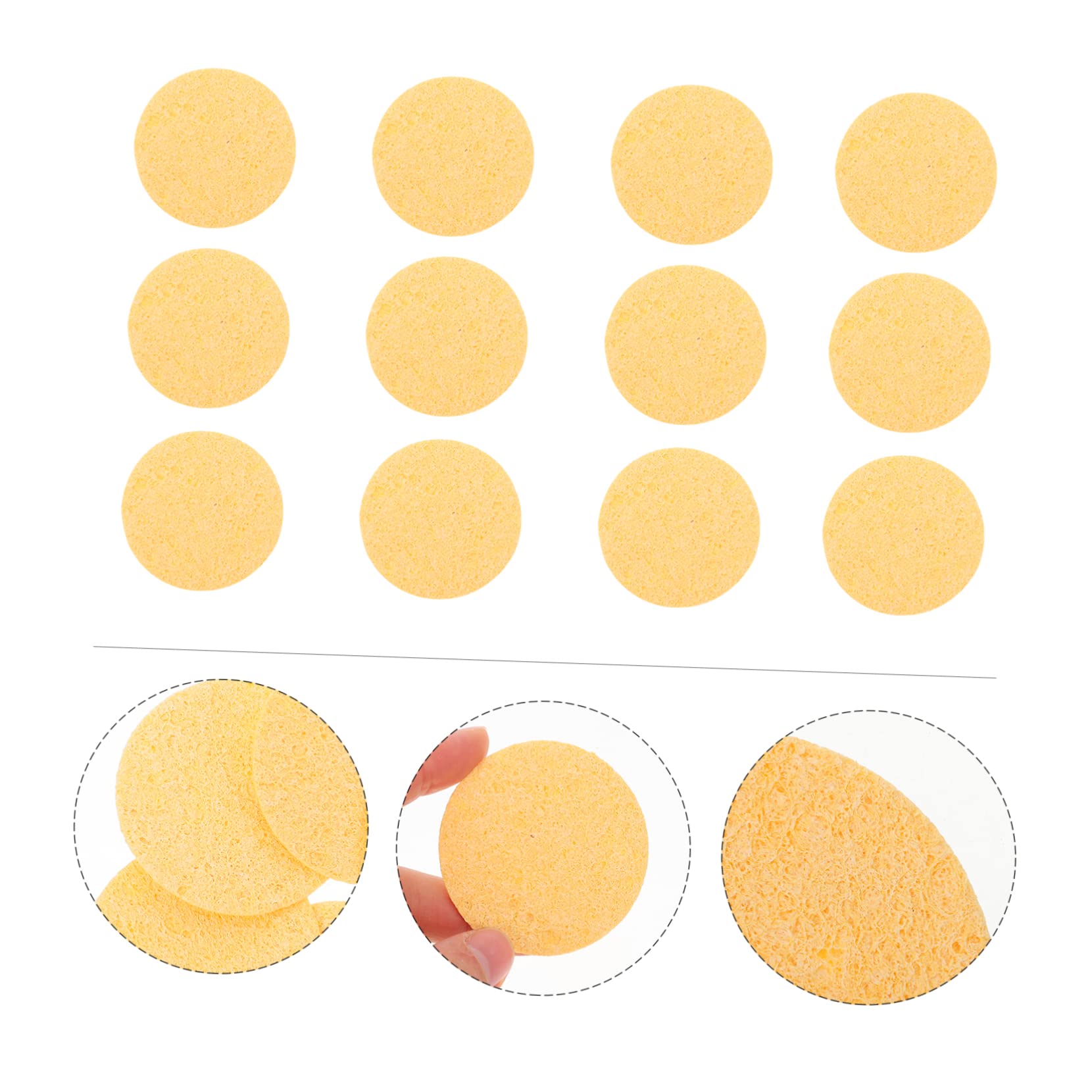 Premium Hermit Crab Cleaning & Drinking Sponges - 12 Pack Natural Safe Sponge Set for Pet Crab Habitat - Ideal for Terrarium, Cage & Tank Maintenance