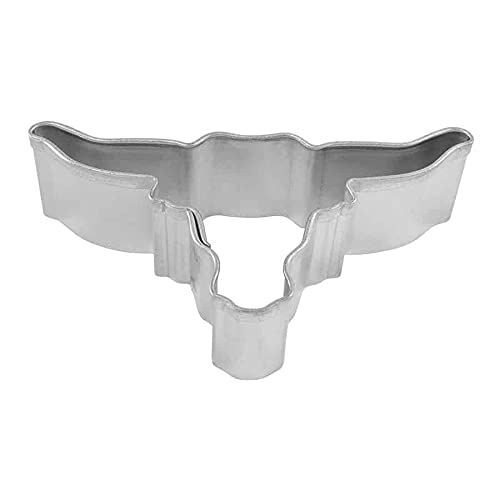 Mini Western Longhorn 2.25 Inch Cookie Cutter - Tin Plated Steel - 1 Piece - Perfect for Cowboy Themed Cookies, Baking Decorations, and Western Party Treats