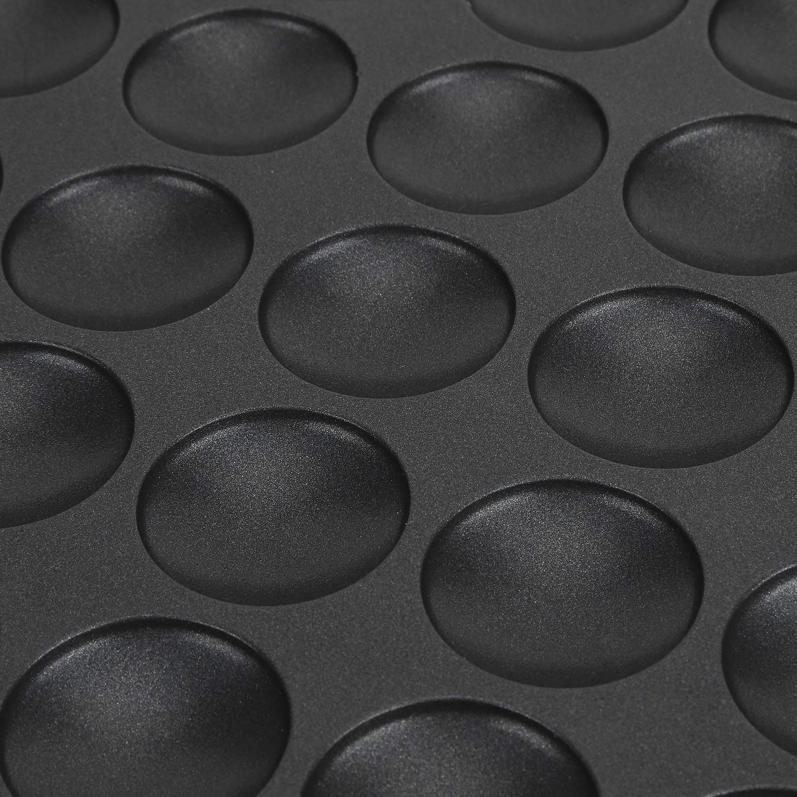 Commercial Electric French Muffin Maker - 25-Hole Stainless Steel Waffle Iron with 950W Power & Non-Stick Coating - Mini Pancake Maker with 50-300℃ Adjustable Temperature - Perfect for Muffins, Waffles, Pancakes - Ideal for Breakfast, Cafes, Bakeries & Home Kitchens (US)
