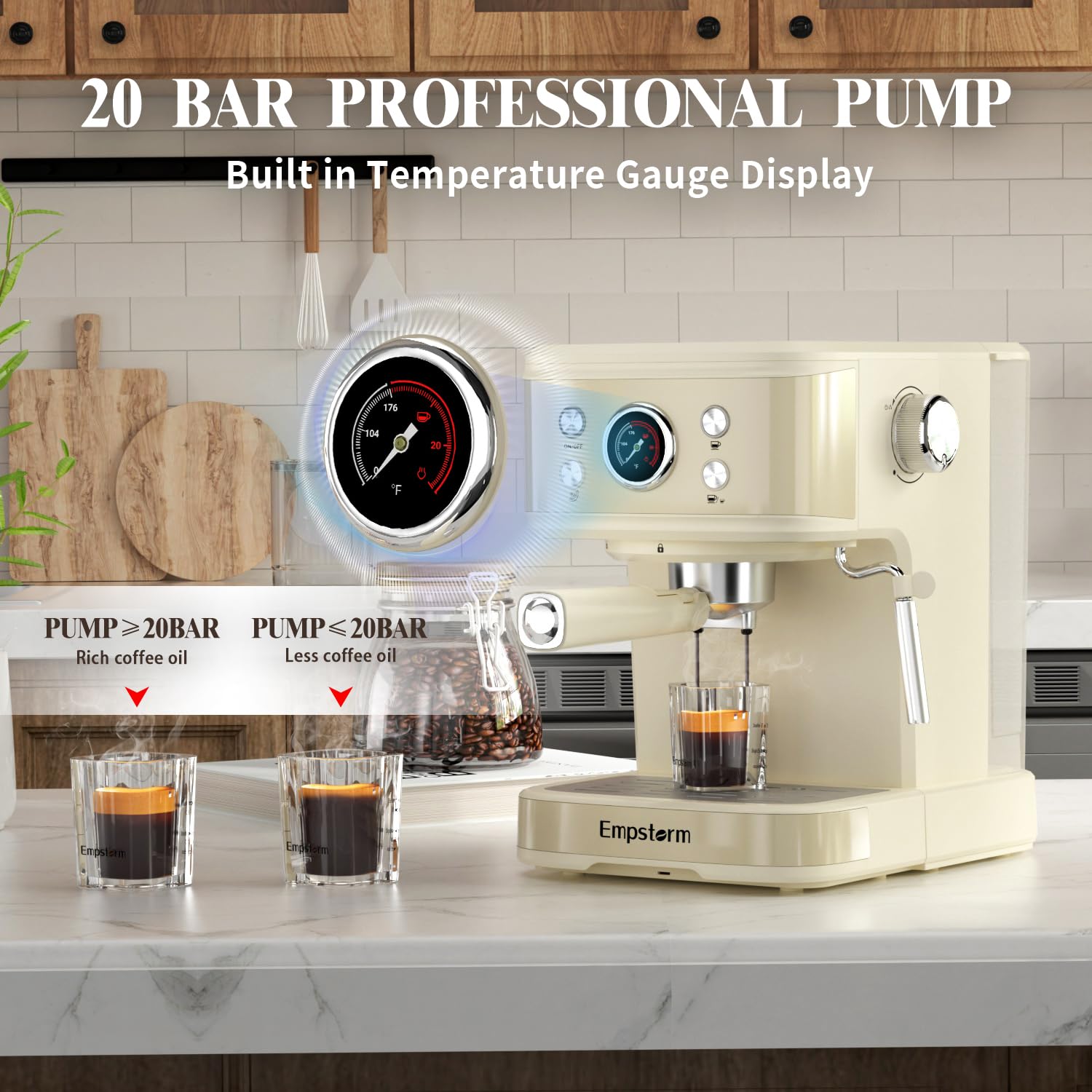 Professional 20 Bar Espresso Machine with Milk Frother - 2-in-1 Cappuccino & Latte Maker, Compatible with NS Original Capsules - Perfect for Home Brewing, Coffee Shops & Office Use