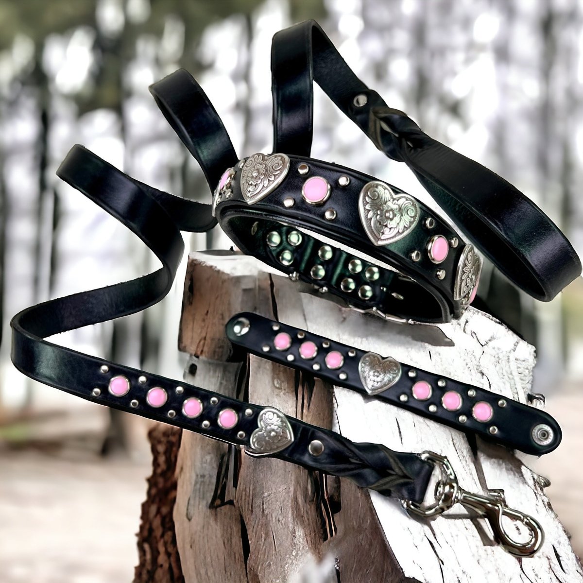 Premium Designer Leather Dog Collar for Small Medium Large Dogs - Handcrafted in Milan - Perfect for Daily Walks, Training & Fashion Accessories