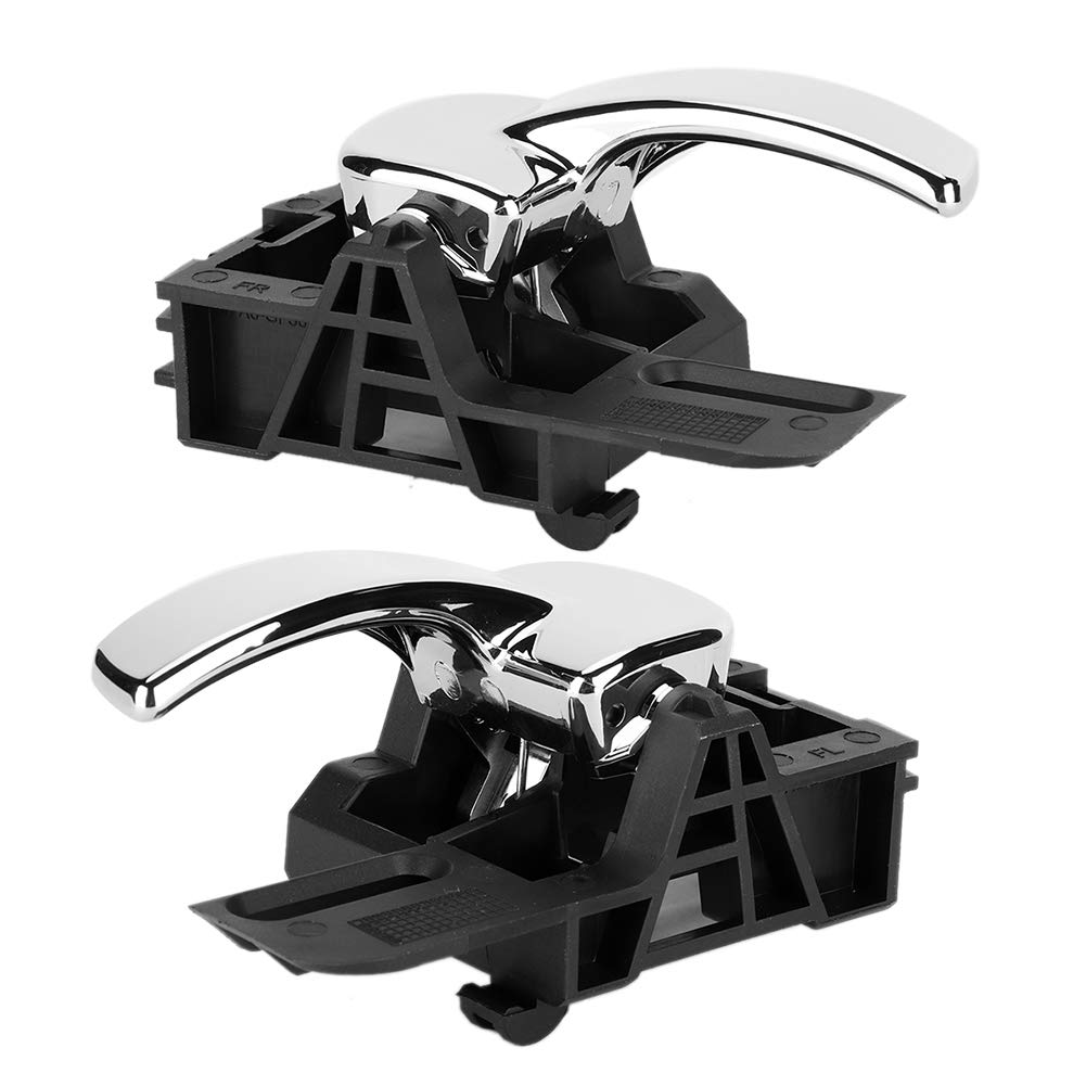 Premium Chrome Interior Door Handle Kit - Left & Right Hand Wear-Resistant Glossy Finish - Compatible with Nissan Qashqai 2004-2007 Models - Perfect for Home, Office & Car Interior Upgrades