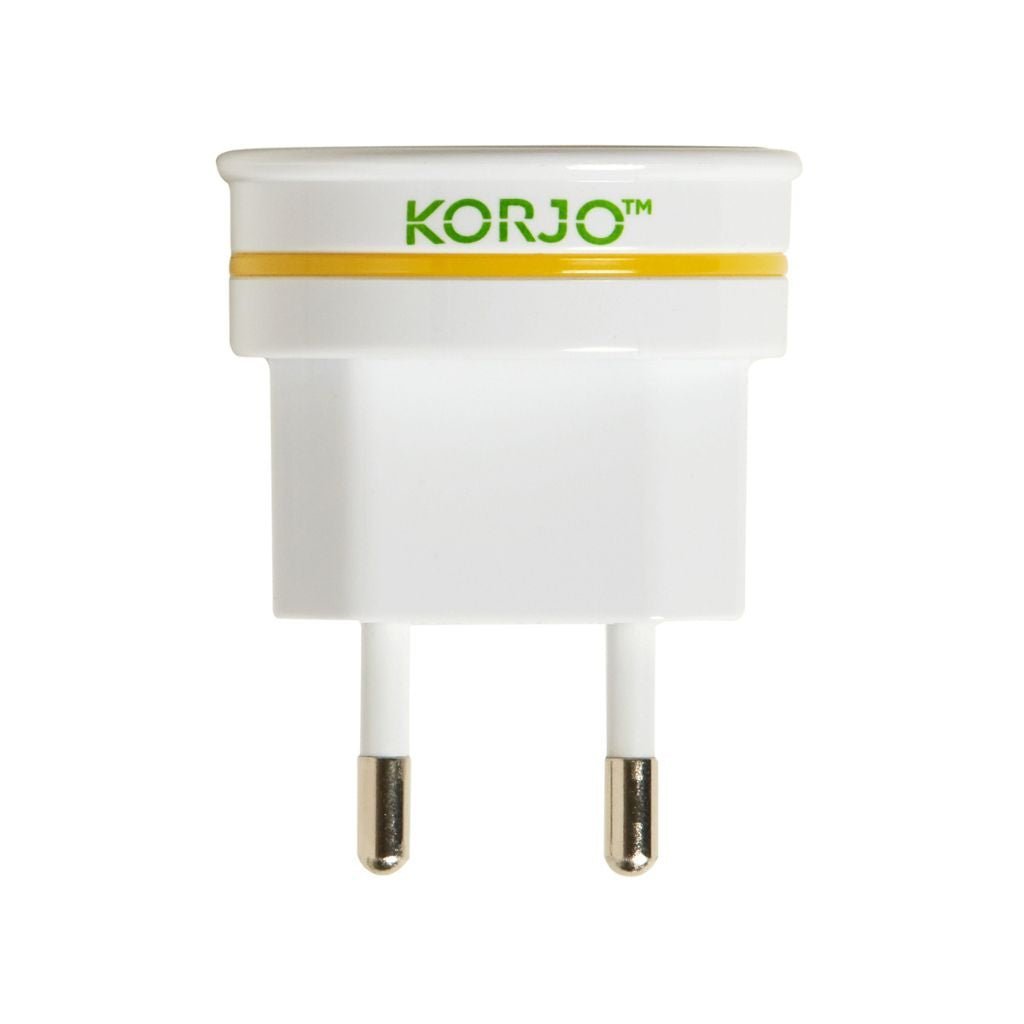 Korjo Europe Travel Adapter for Italy & Switzerland - Universal Plug Converter with USB Ports - Perfect for Charging Devices on European Vacations