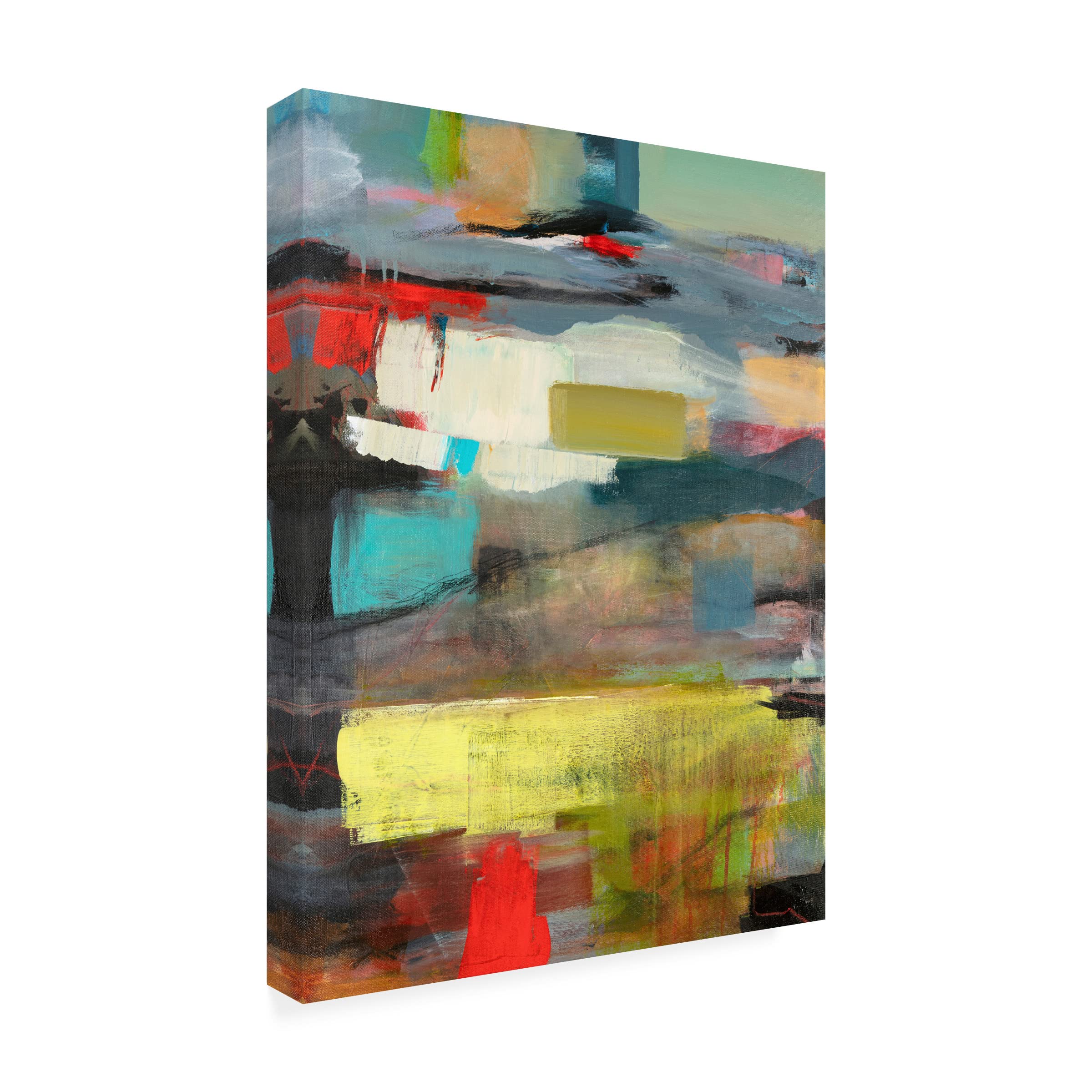 Trademark Fine Art 'Water' Canvas Art by Deanna Schuerbeke - Modern Abstract Wall Decor for Living Room, Bedroom & Office - Perfect for Home & Office Decor