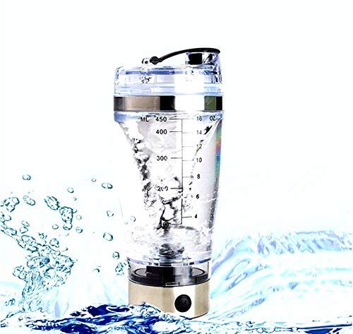 Eleoption® Electric Protein Shaker Bottle - 450ml Automatic Vortex Blender with Detachable Smart Mixer Cup for Protein Shakes & Smoothies | Perfect for Gym, Workouts & Post-Exercise Recovery
