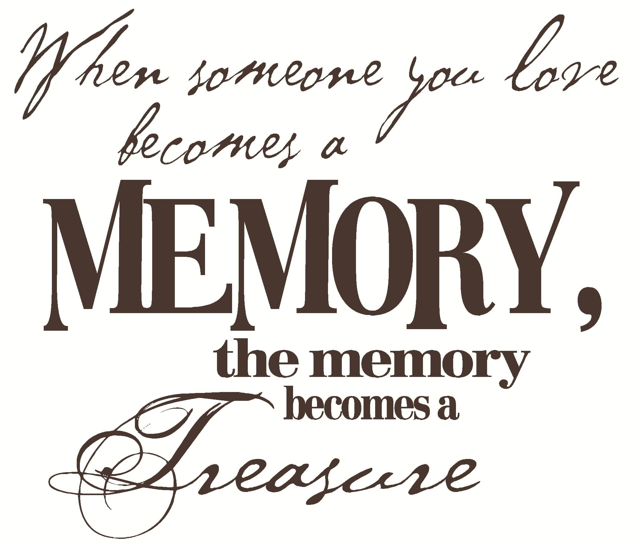 WDPM1227 Vinyl Wall Sticker - 'Memory Treasure' Quote, 23x20 Inch, Chocolate Brown for Home Decor