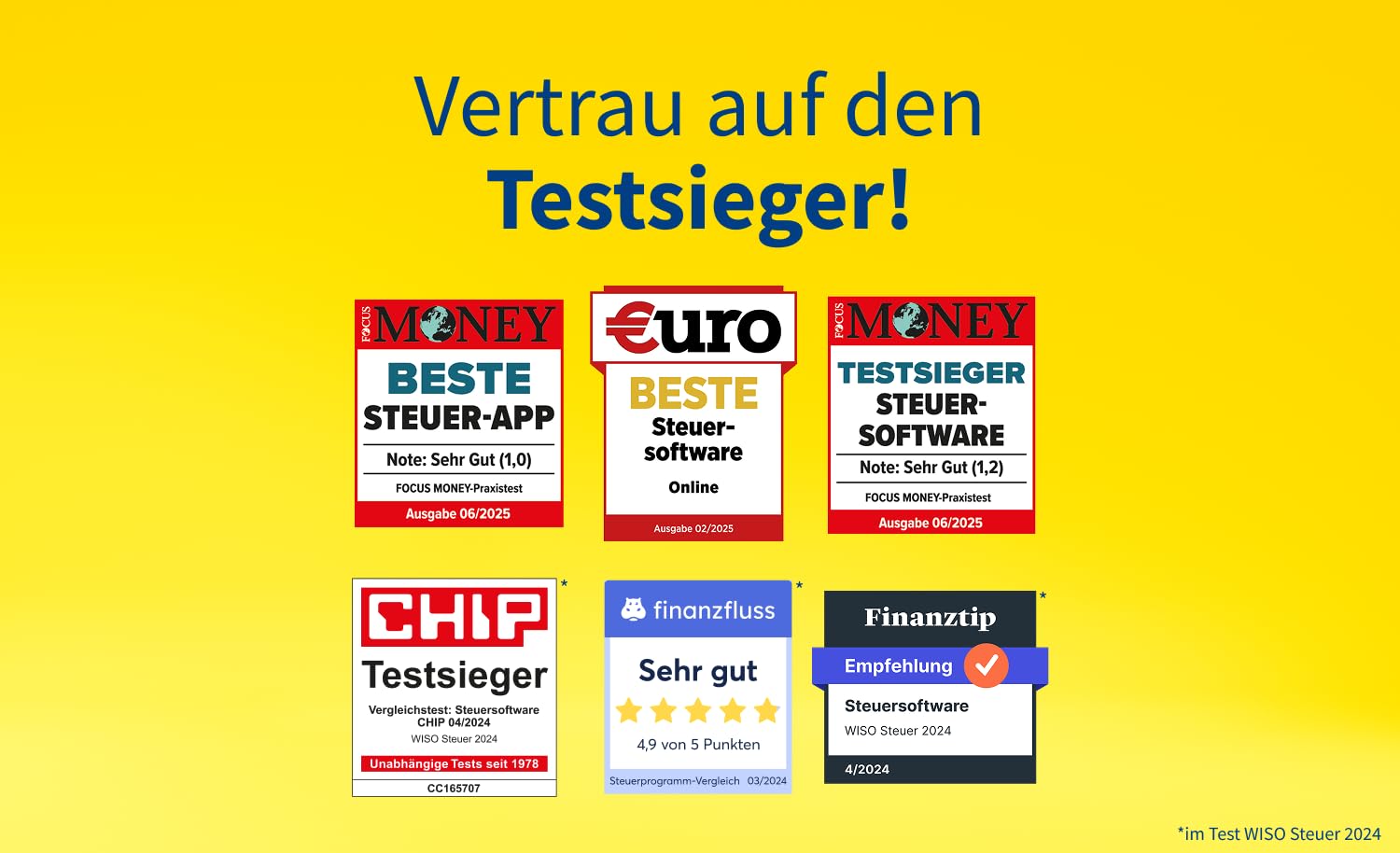WISO Steuer 2025 (für Steuerjahr 2024) – Steuererklärung einfach gemacht für Windows, Mac, Smartphones & Tablets | Digitaler Download | Ideal für Selbstständige, Arbeitnehmer & Rentner