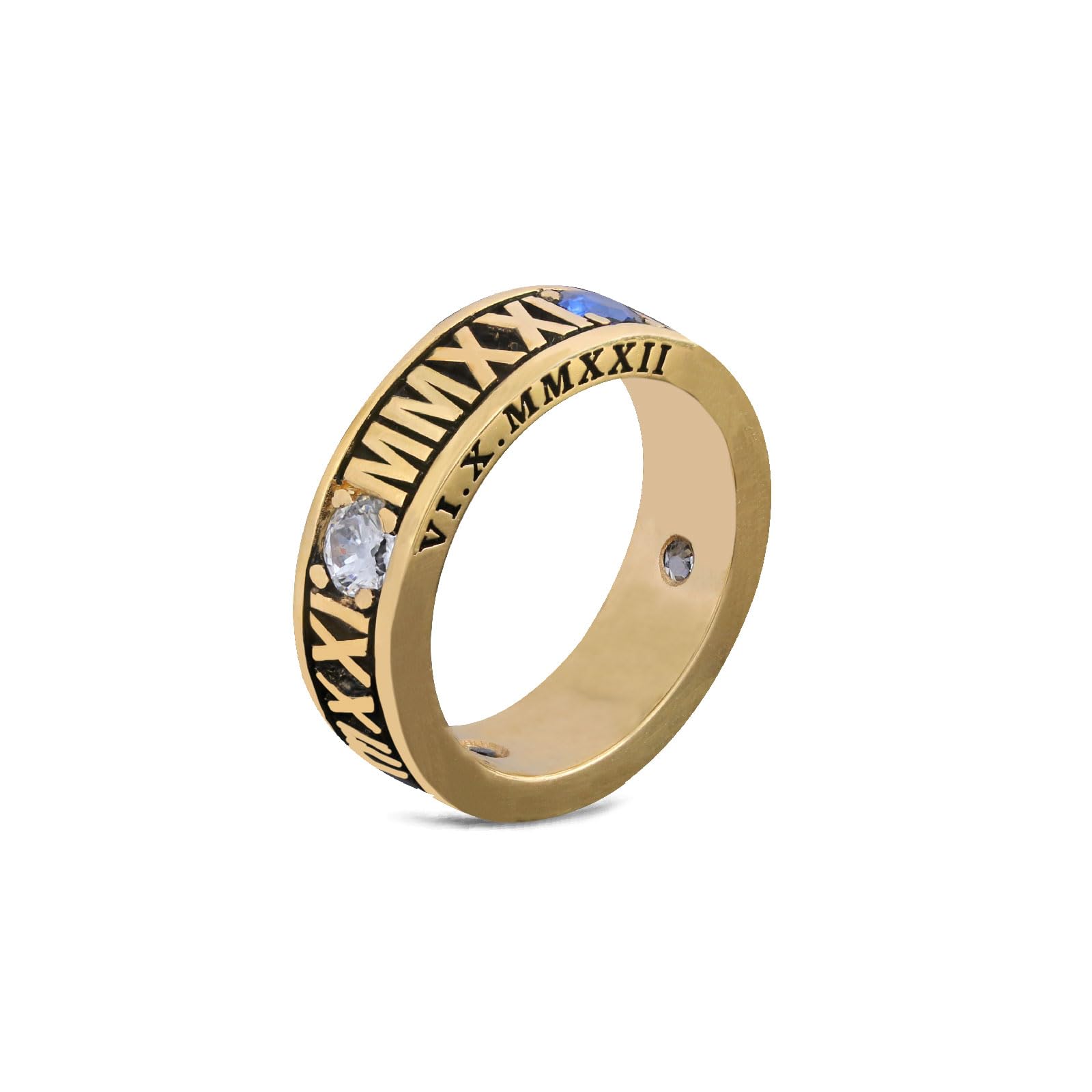 Roman Numeral Class Ring - Personalized School Ring for Graduation, Custom Engraved College Band Ring - Perfect Gift for Graduates & Alumni