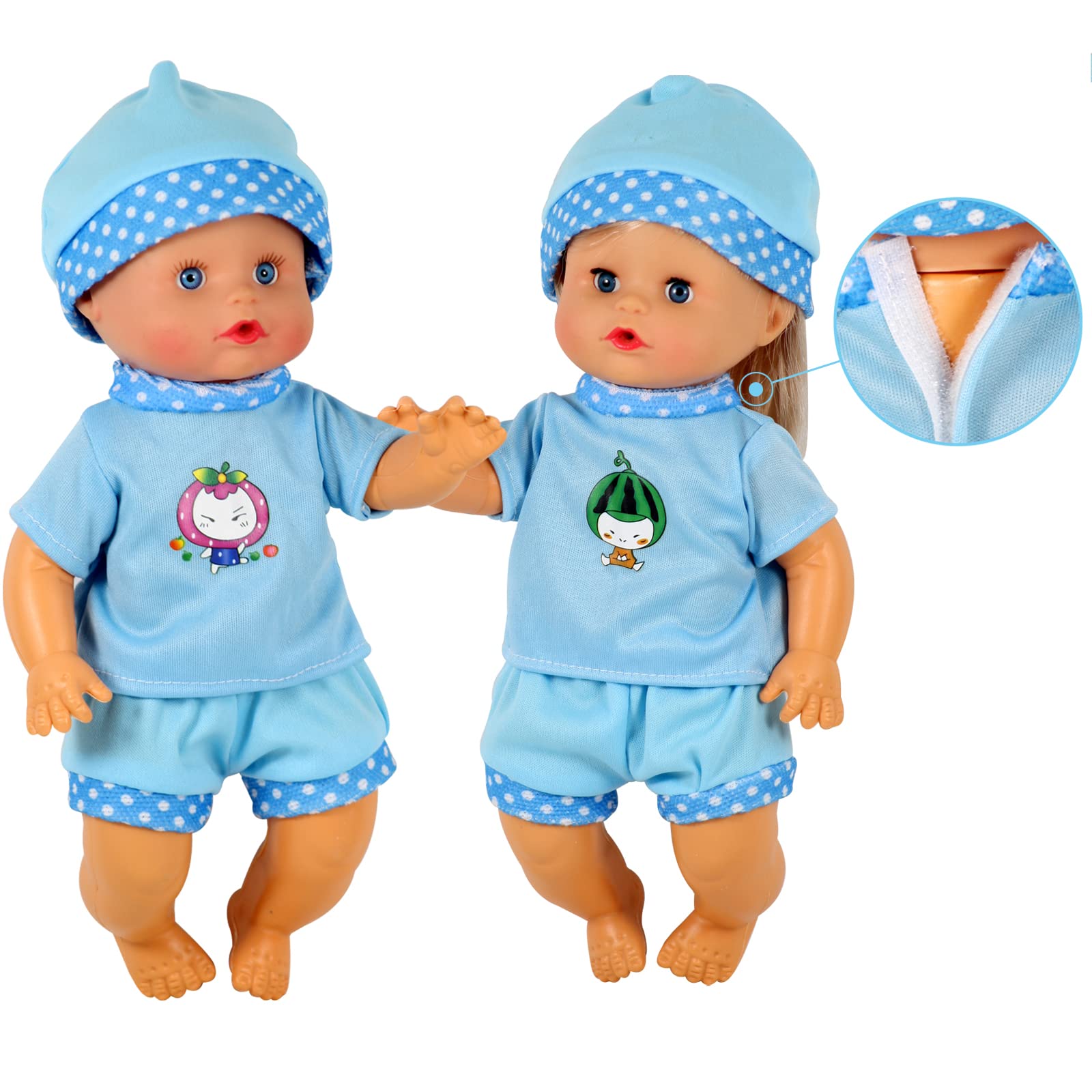9-11 Inch Baby Doll Clothes 6-Piece Set - Reborn Newborn Outfits for Kids & Toddlers - Perfect for Christmas Gifts & Role Play