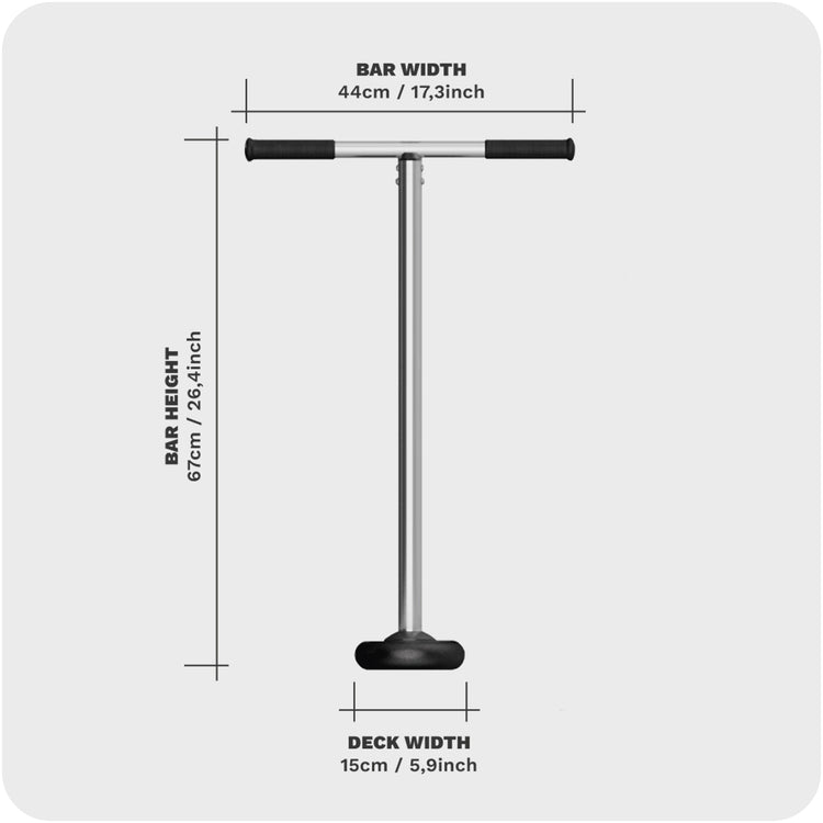 Indo 670 Tramp Scooter - Black | High-Performance Freestyle Scooter for Kids & Adults | Perfect for Street Tricks, Park Riding & Commuting