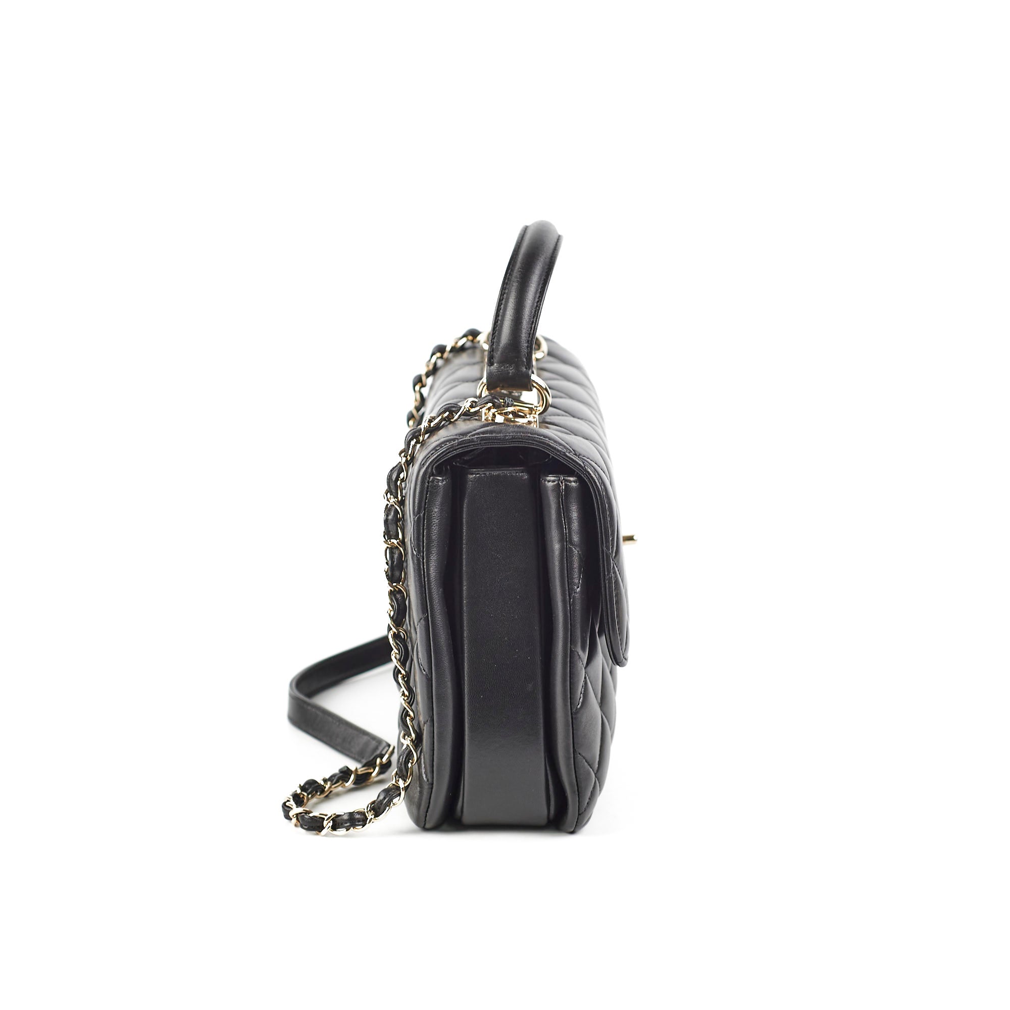 Chanel Trendy CC Medium Lambskin Black Quilted Shoulder Bag 24S Collection - Luxury Designer Handbag for Women, Perfect for Date Night & Special Occasions