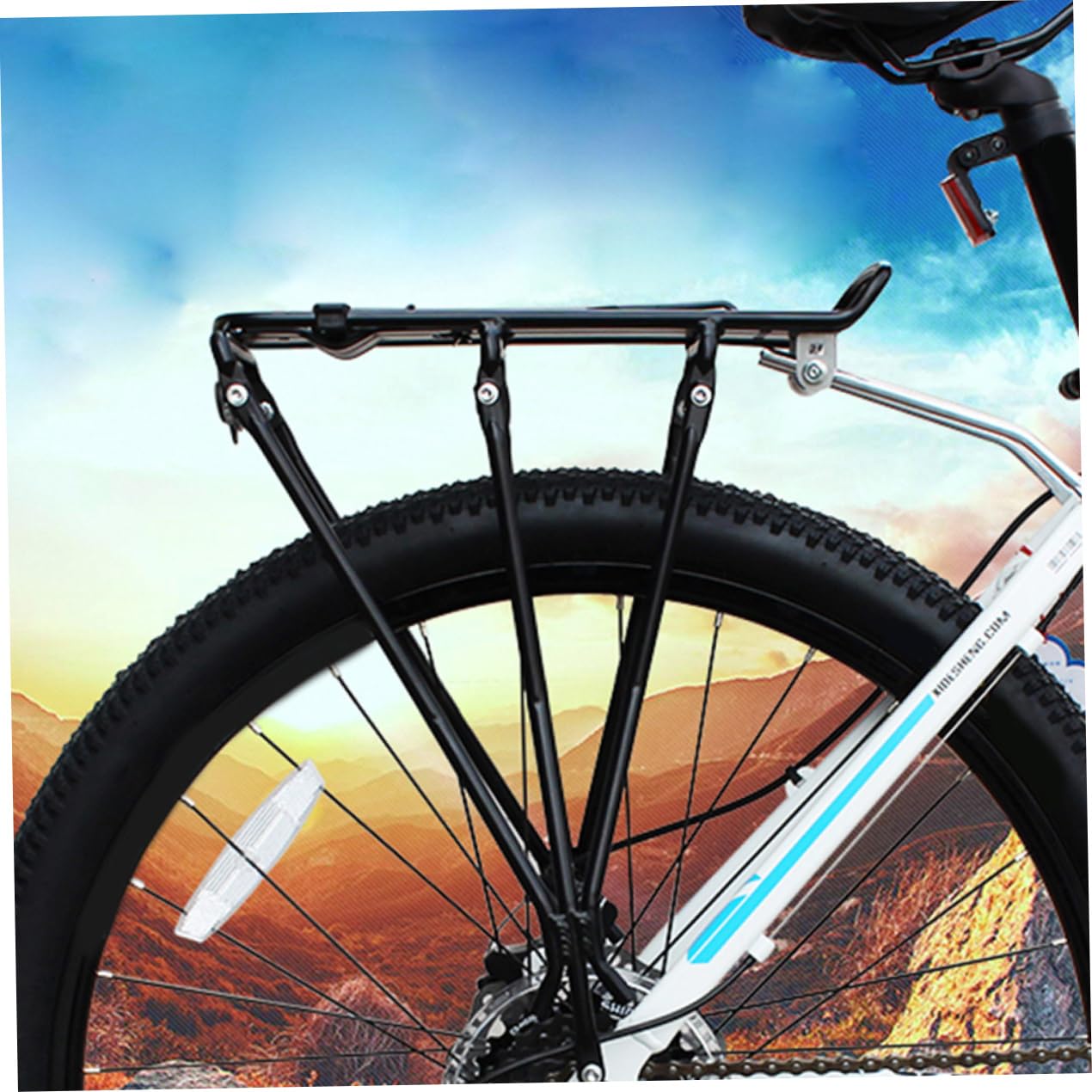 Heavy Duty Aluminum Alloy Rear Bike Rack - Universal Bike Carrier with Bolt-On Mounting - Waterproof Mountain Bike Cargo Rack for Bicycle Accessories - Perfect for Commuting, Grocery Hauling & Outdoor Adventures