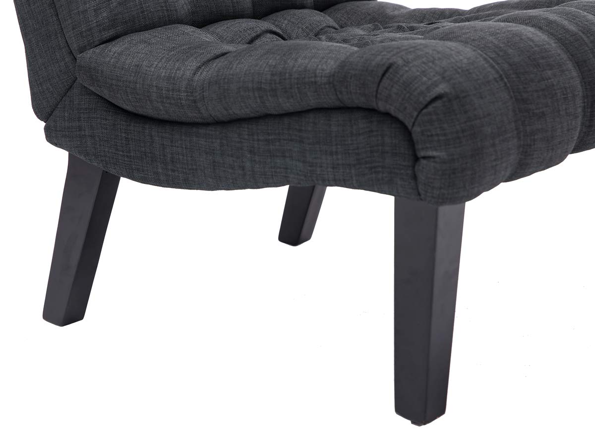 Yongqiang Accent Chair Set of 2 - Button Tufted Upholstered Fabric Chairs for Living Room, Bedroom & Office - Modern Gray Home Decor - Perfect for Reading Nooks, Guest Rooms and Small Spaces