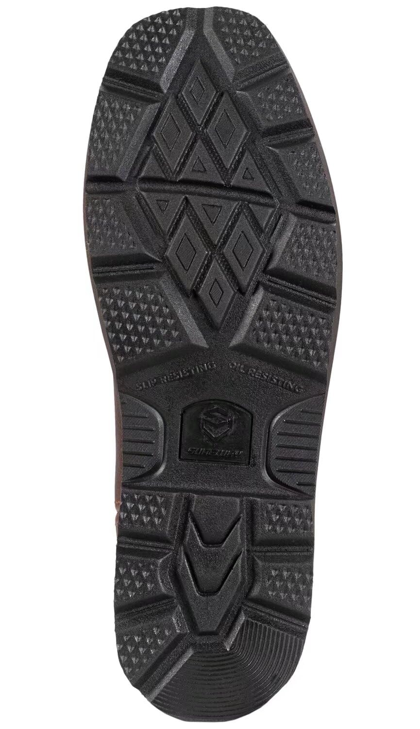SUREWAY Men's Western Cowboy Boots - Waterproof Square Toe Work Boots, Soft Toe, Oil & Slip Resistant, Thick Leather, Rubber Sole, Comfortable Durable Work Shoes with Embroidered Design | Ideal for Ranch Work, Outdoor Activities & Country Style Fashion