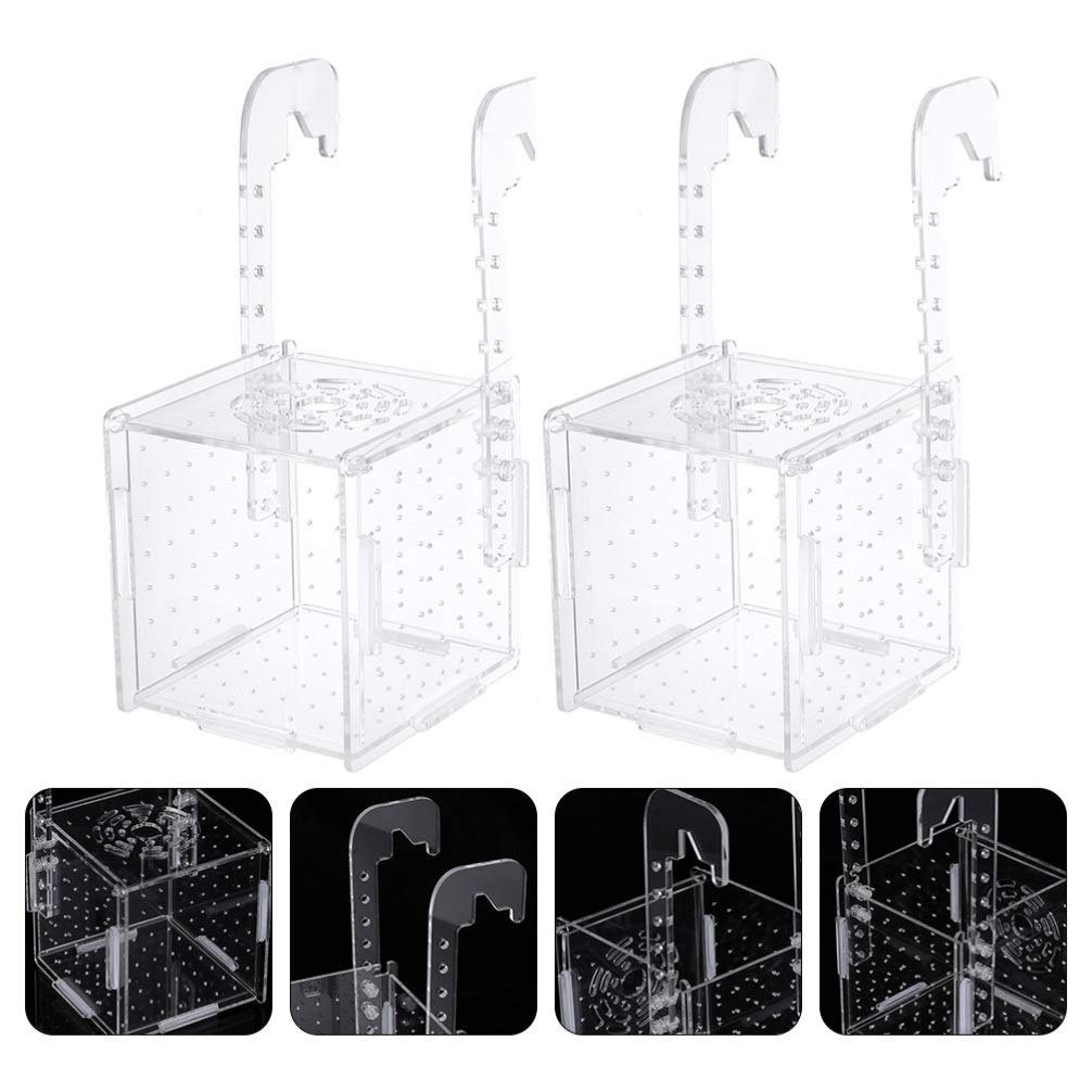 TEHAUX 2-Pack Reptile Breeding Box - 75 Gallon Aquarium Lid for Spiders, Fish Tanks - Perfect for Desktop Terrariums & Pet Enclosures