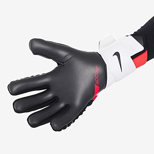 Nike GK Phantom Elite Goalkeeper Gloves - Black/Laser Crimson/White (Size 8) - Professional Soccer Goalie Gloves for Training & Matches - CN6724-011