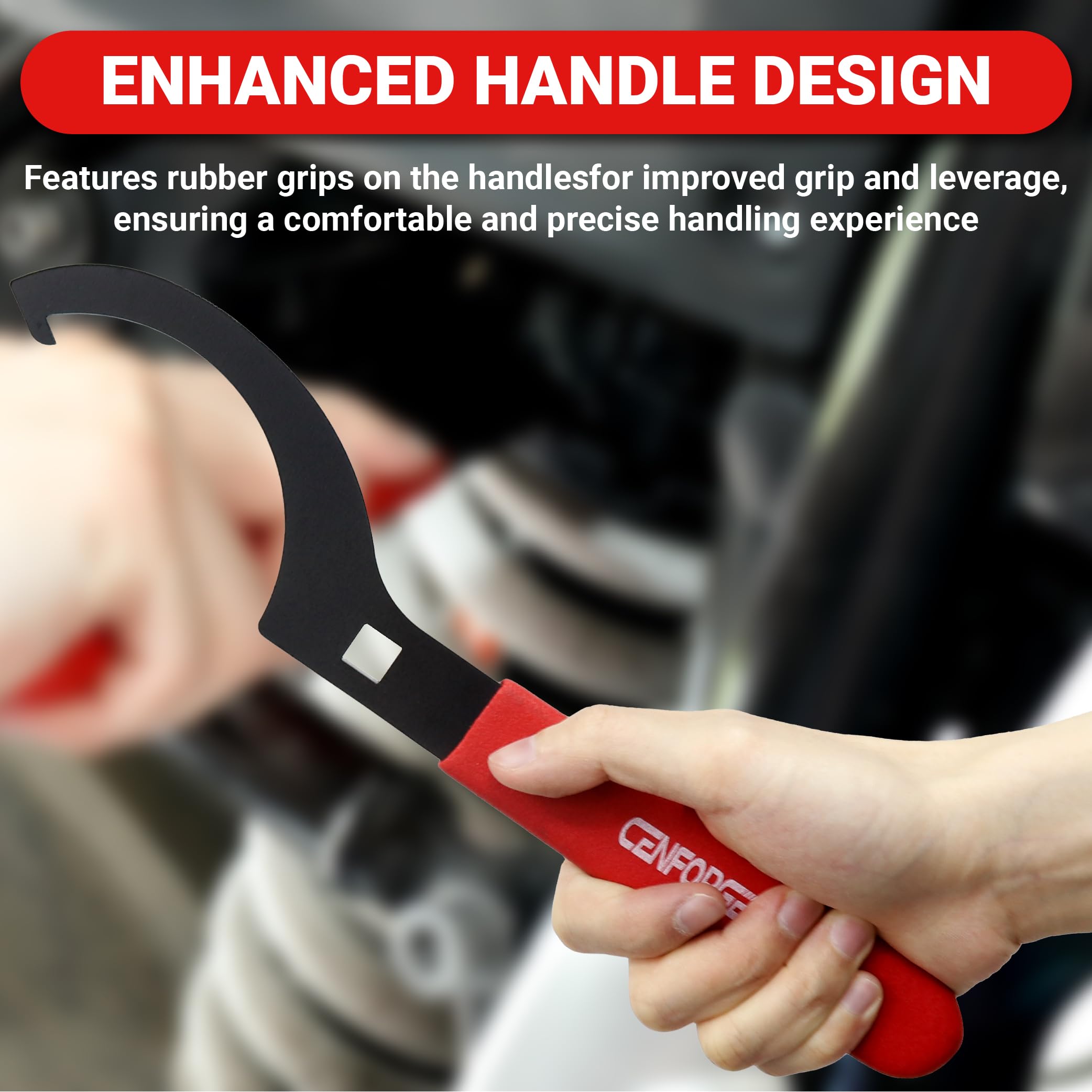 Universal Coilover Adjustment Spanner Wrench Set - 4-Piece Tool Kit for Suspension & Shock Adjustments with 3/8