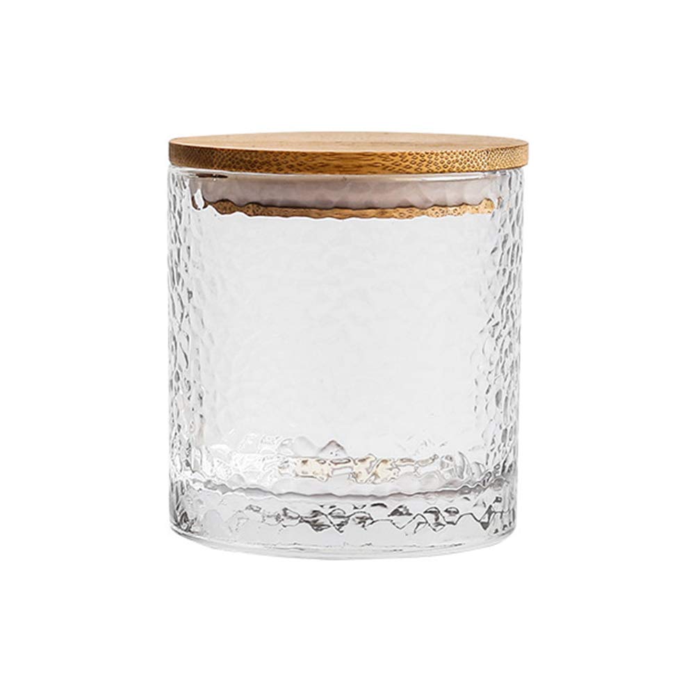 Sizikato 8 Oz Frosted Glass Food Storage Jar with Airtight Bamboo Lid - Perfect for Pantry Organization, Coffee, Tea, Spices & Kitchen Decor