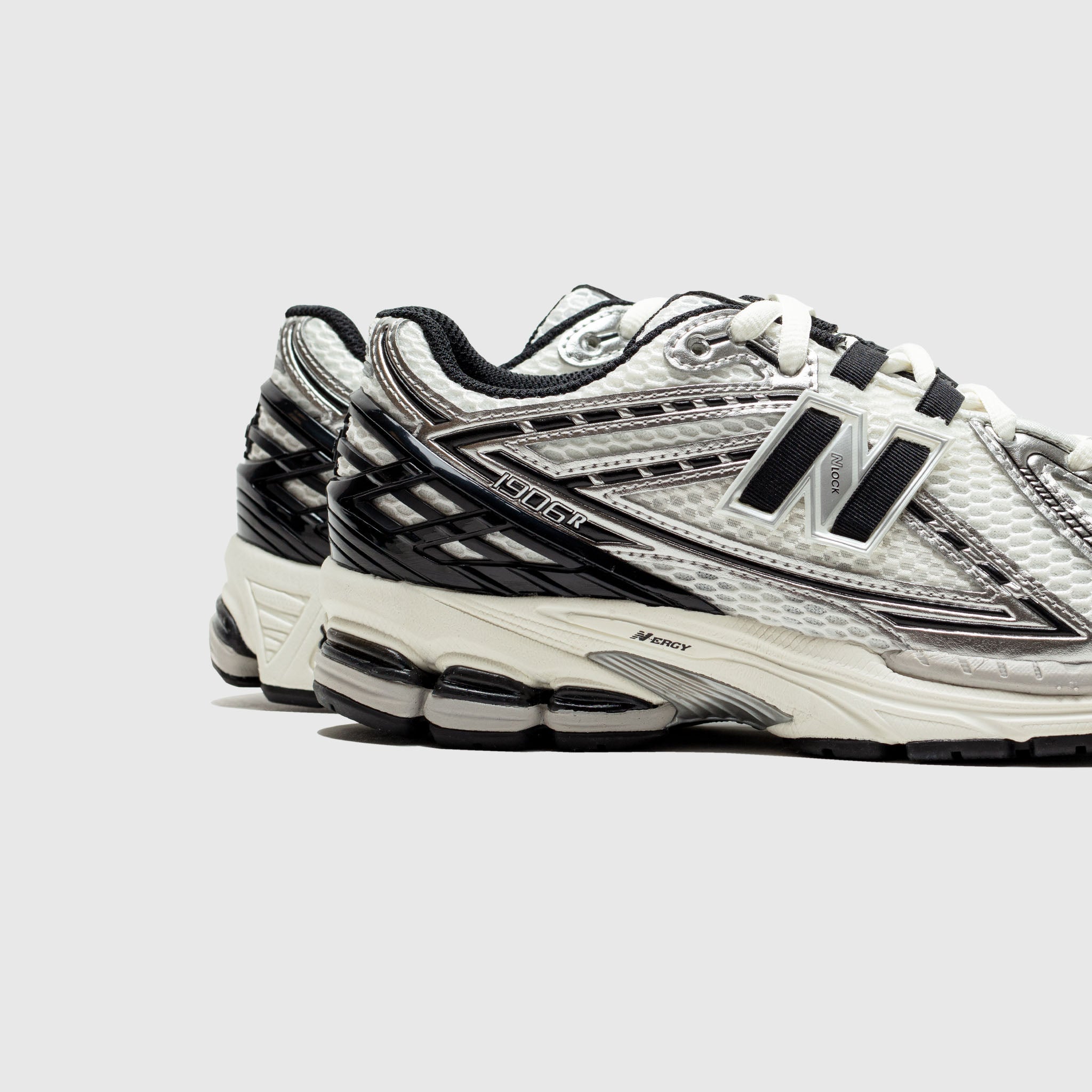 M1906RER Silver & Black Running Shoes - Lightweight Breathable Athletic Sneakers for Men & Women | Perfect for Jogging, Gym Workouts, and Daily Wear