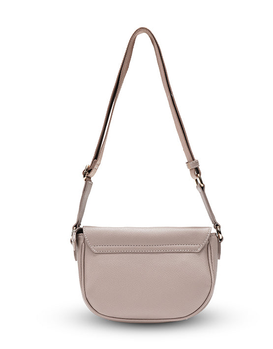 Tosca TH051 Small Saddle Flap Handbag in Apricot - Elegant Crossbody Purse for Women, Perfect for Daily Use, Work, and Evening Outings