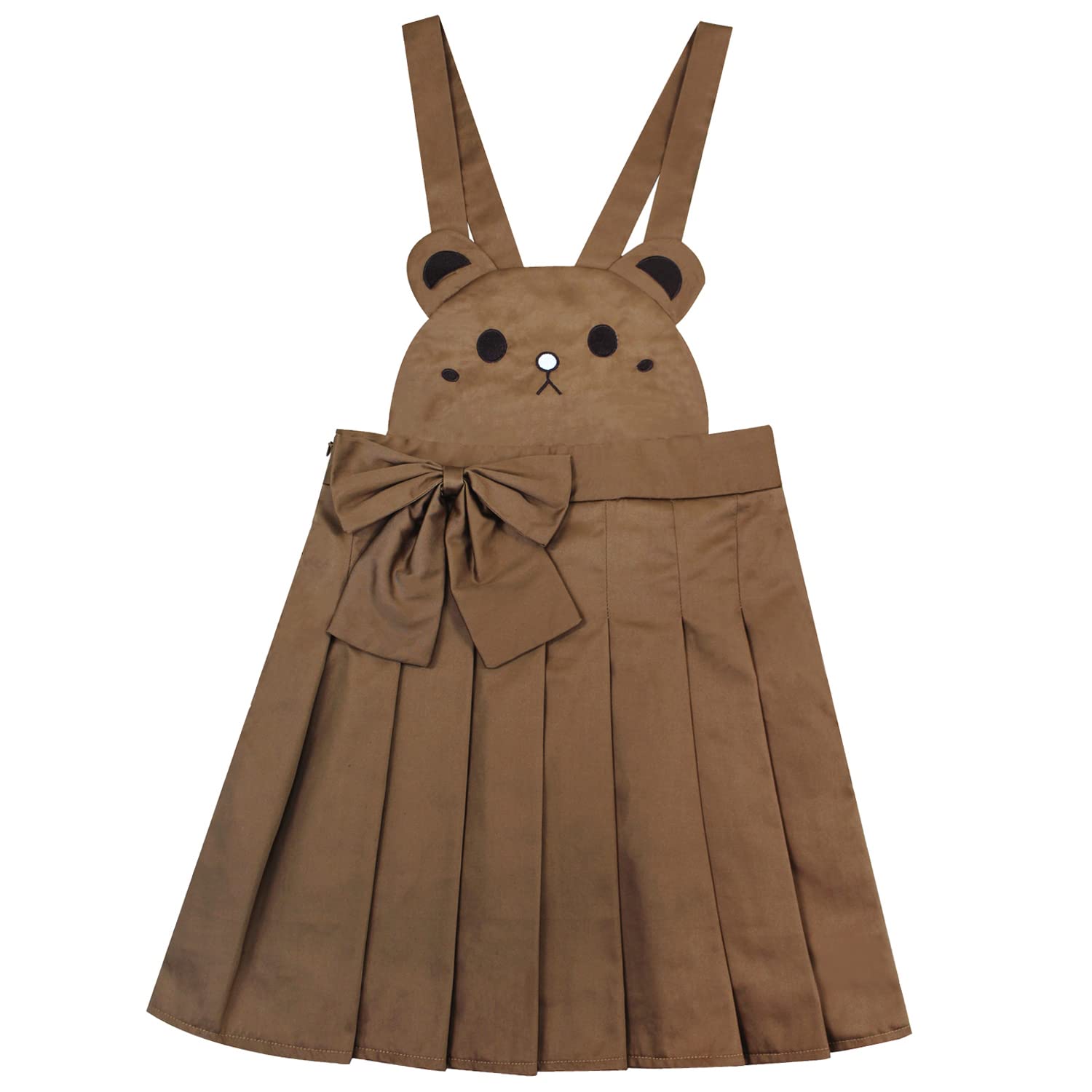 Packitcute Kawaii Japanese Style Adjustable Straps Pleated Pinafore Dress for Teens - Perfect for School, Cosplay & Cute Outfits