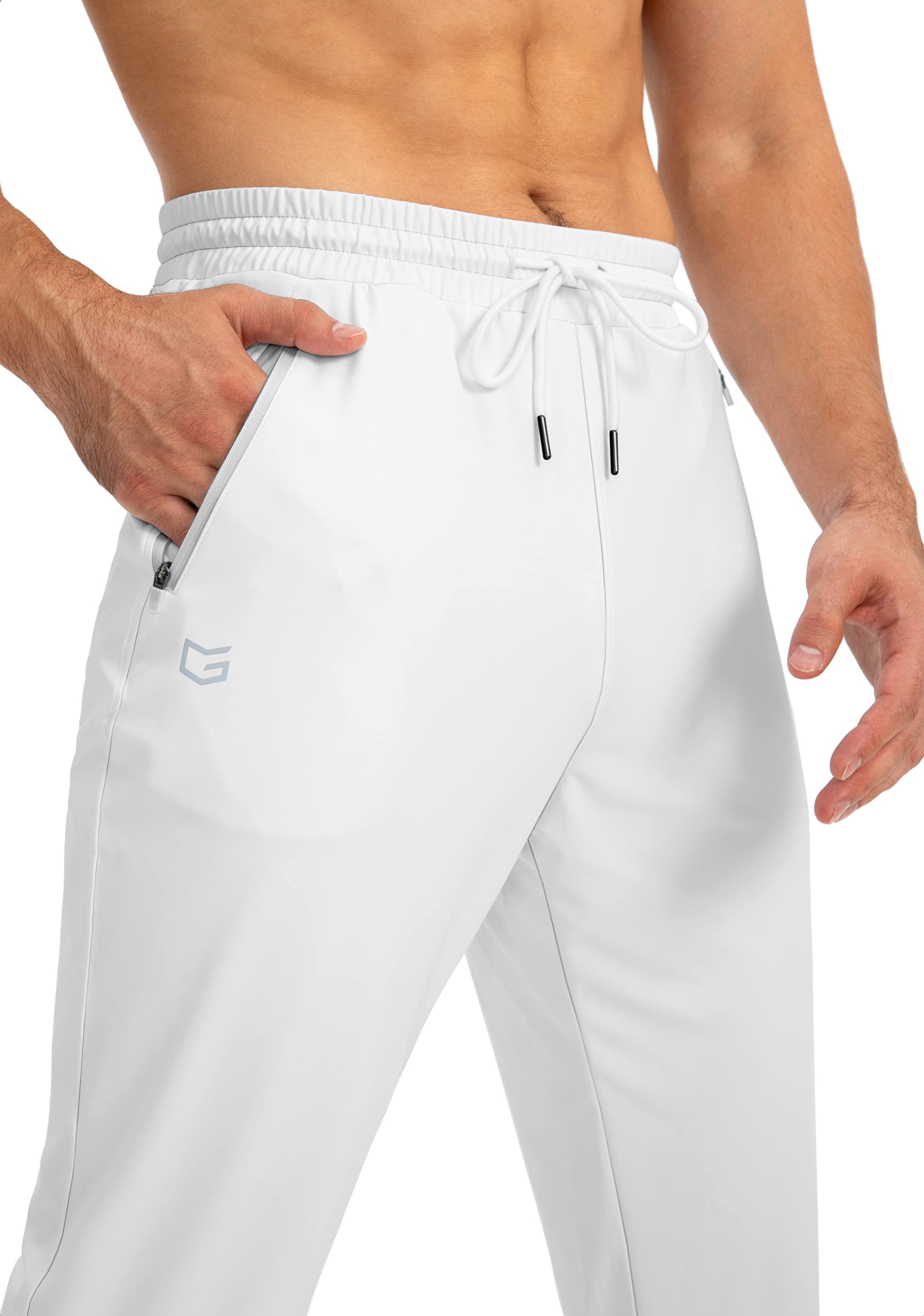 G Gradual Men's Sweatpants with Zipper Pockets - Tapered Joggers for Running, Workout & Gym - Comfortable Athletic Pants for Jogging, Training & Casual Wear