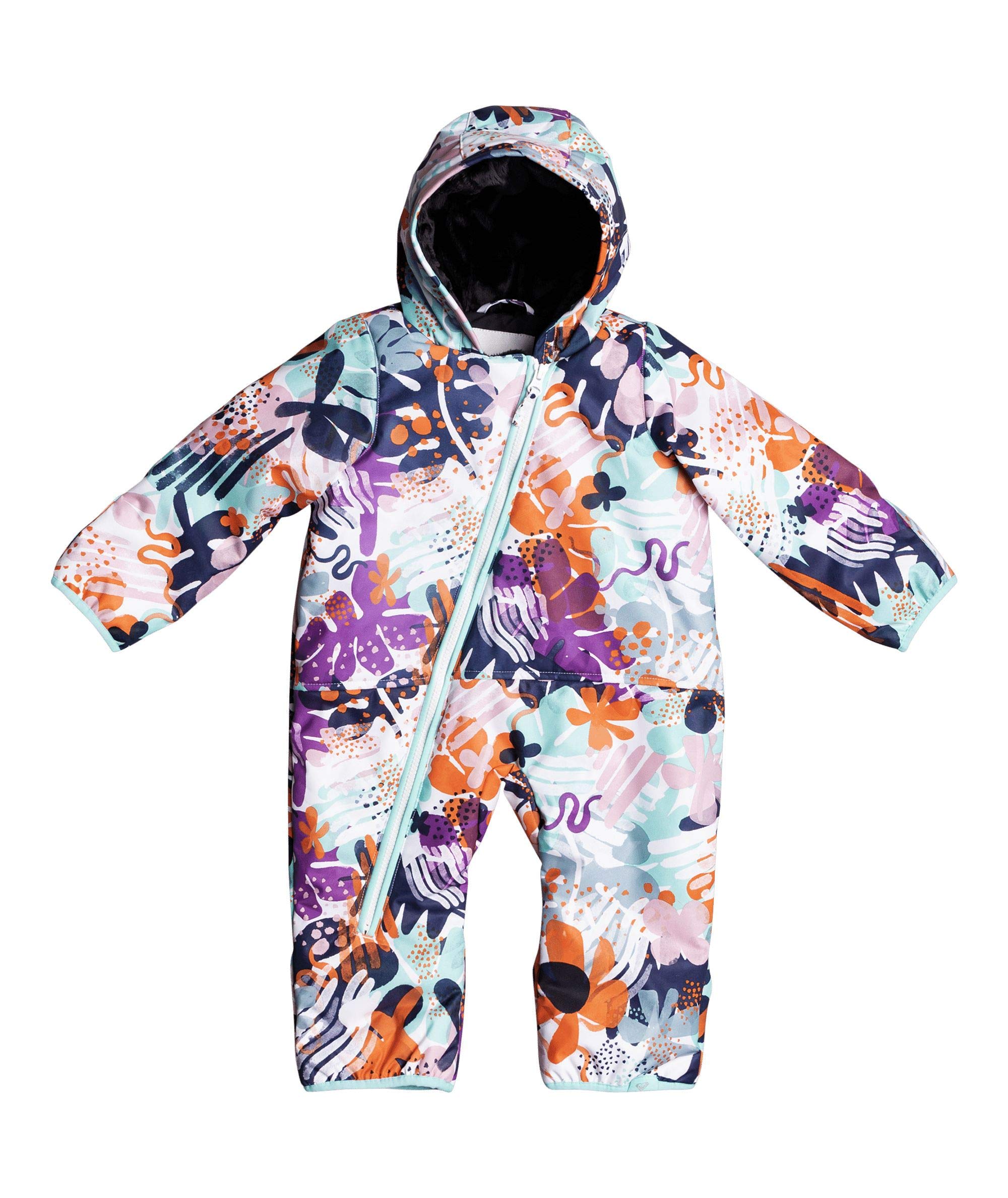 Roxy Baby Girls Rose Insulated Snow Jumpsuit - Warm Winter Snowsuit for Toddlers - Waterproof & Windproof Snowsuit for Outdoor Play, Skiing, and Snow Adventures