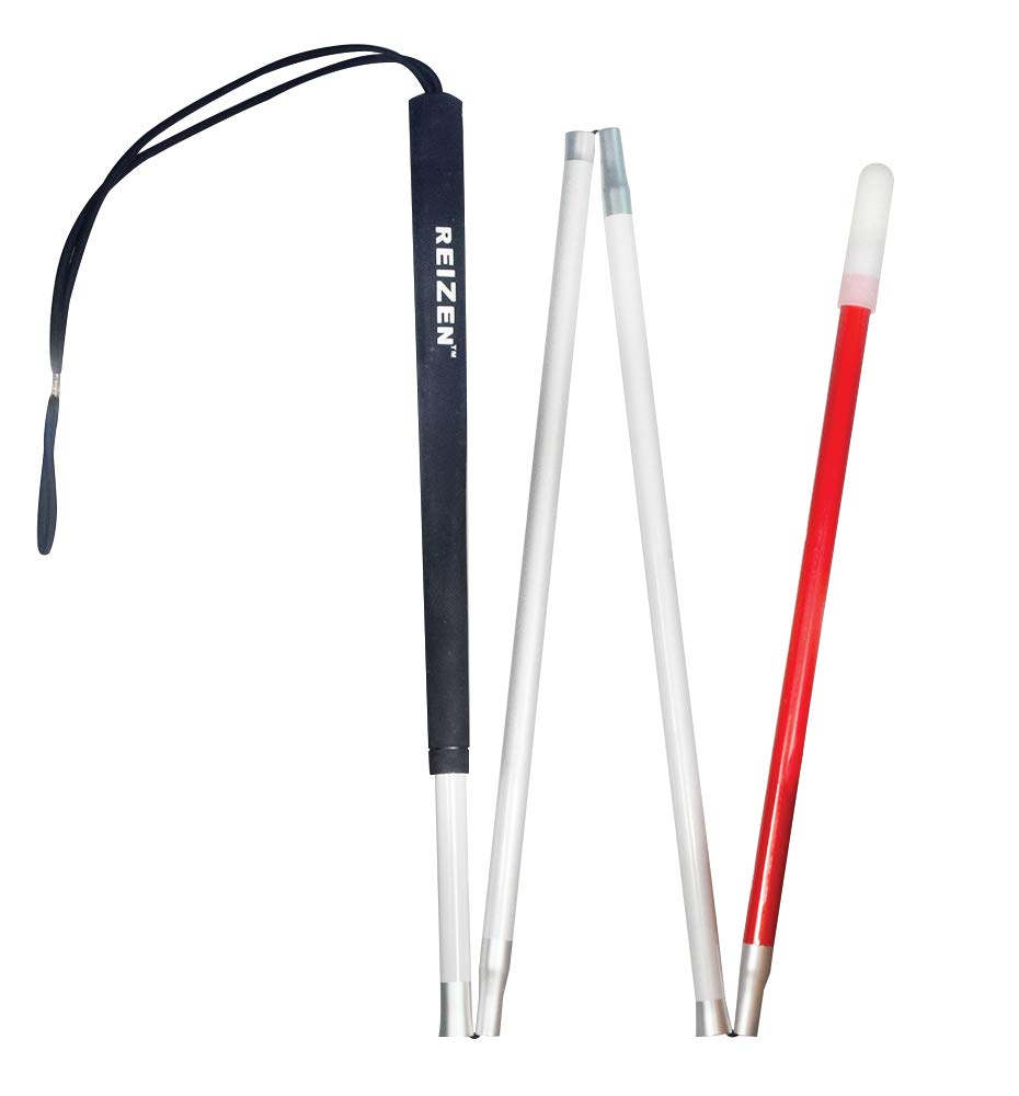 Europa 4-Section Folding Aluminum Walking Cane - Adjustable 42 Inch Lightweight Mobility Aid for Seniors & Adults - Perfect for Travel, Hiking & Daily Support