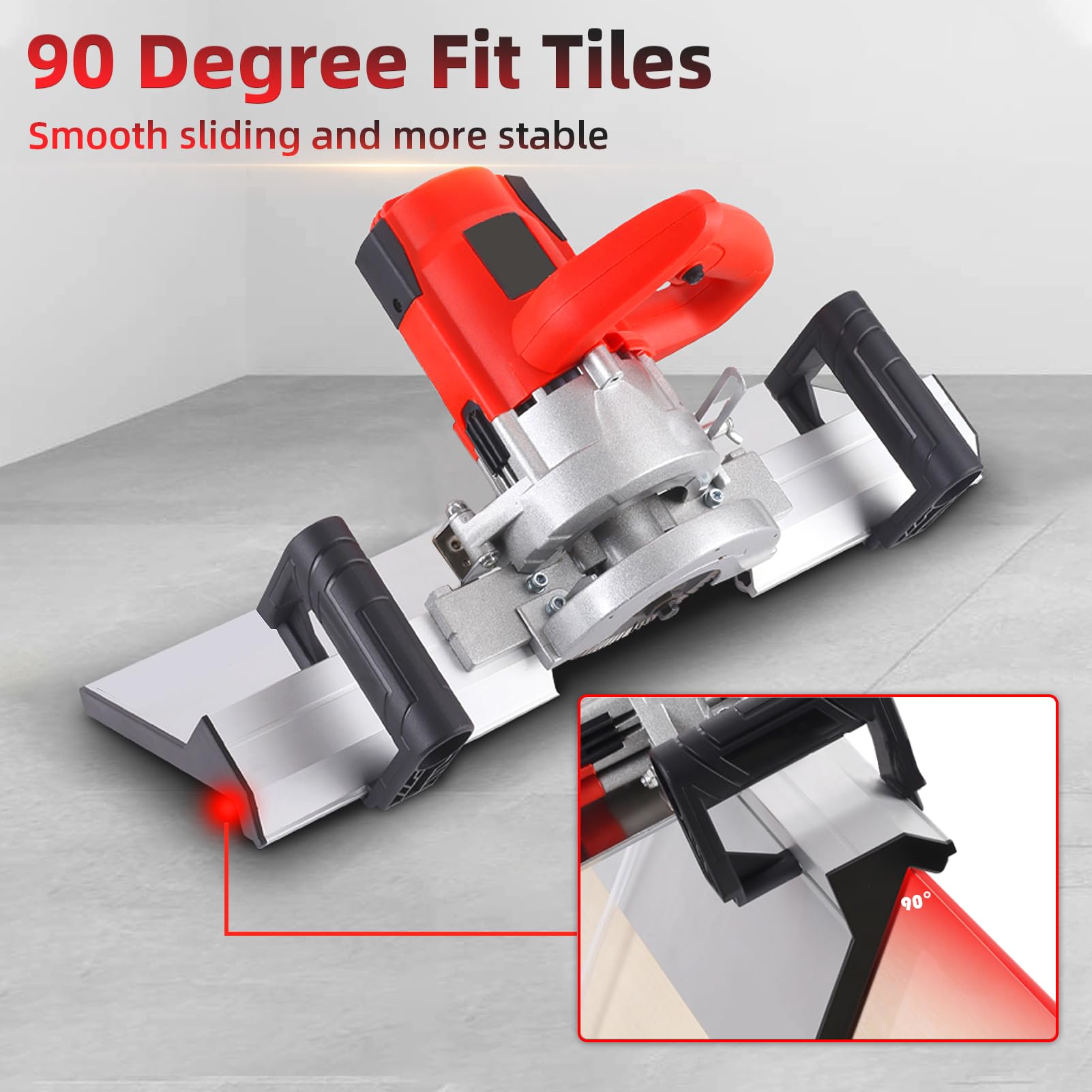 Professional Electric 45 Degree Tile Chamfering Tool with Aluminum Base Plate - Precision Bevel Cutter for Ceramic & Stone Tiles - Perfect for DIY Home Renovation, Bathroom Remodeling, and Professional Tile Installation