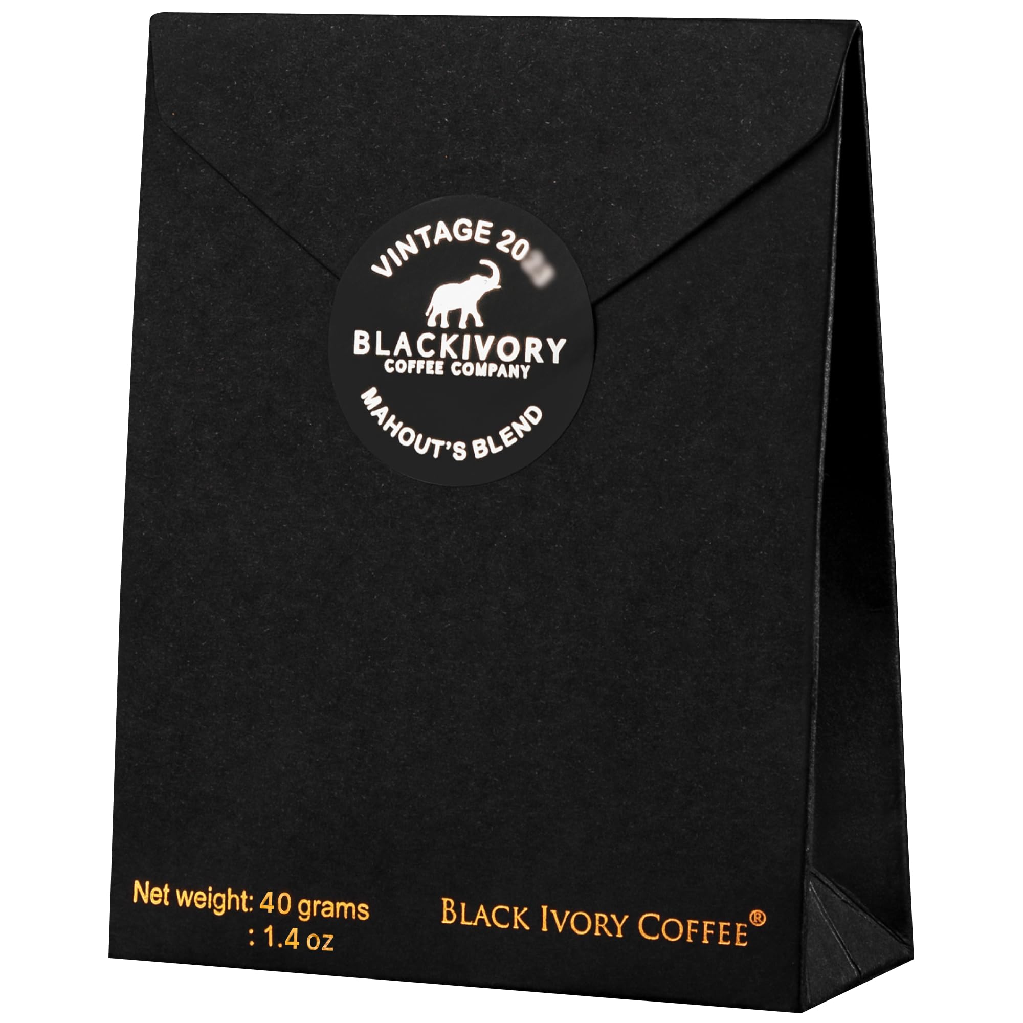 Black Ivory Coffee Mahout's Blend - Premium Low Acid Arabica Coffee Beans, Medium Roast, World's Most Expensive Elephant Refined Coffee - Perfect Luxury Gift for Coffee Lovers, Ideal for Special Occasions & Gourmet Coffee Tasting