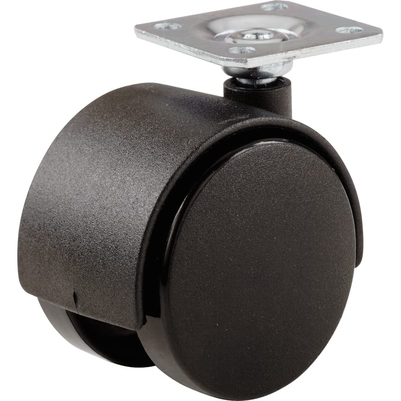 Heavy Duty Twin Wheel Caster with Steel Plate - Smooth Rolling for Furniture, Carts, and Industrial Equipment
