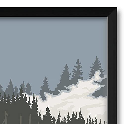 Paul A. Lanquist Framed Deer Art Print - 26x38 Inch California Meadow Landscape Wall Decor - Perfect for Living Room, Bedroom or Office