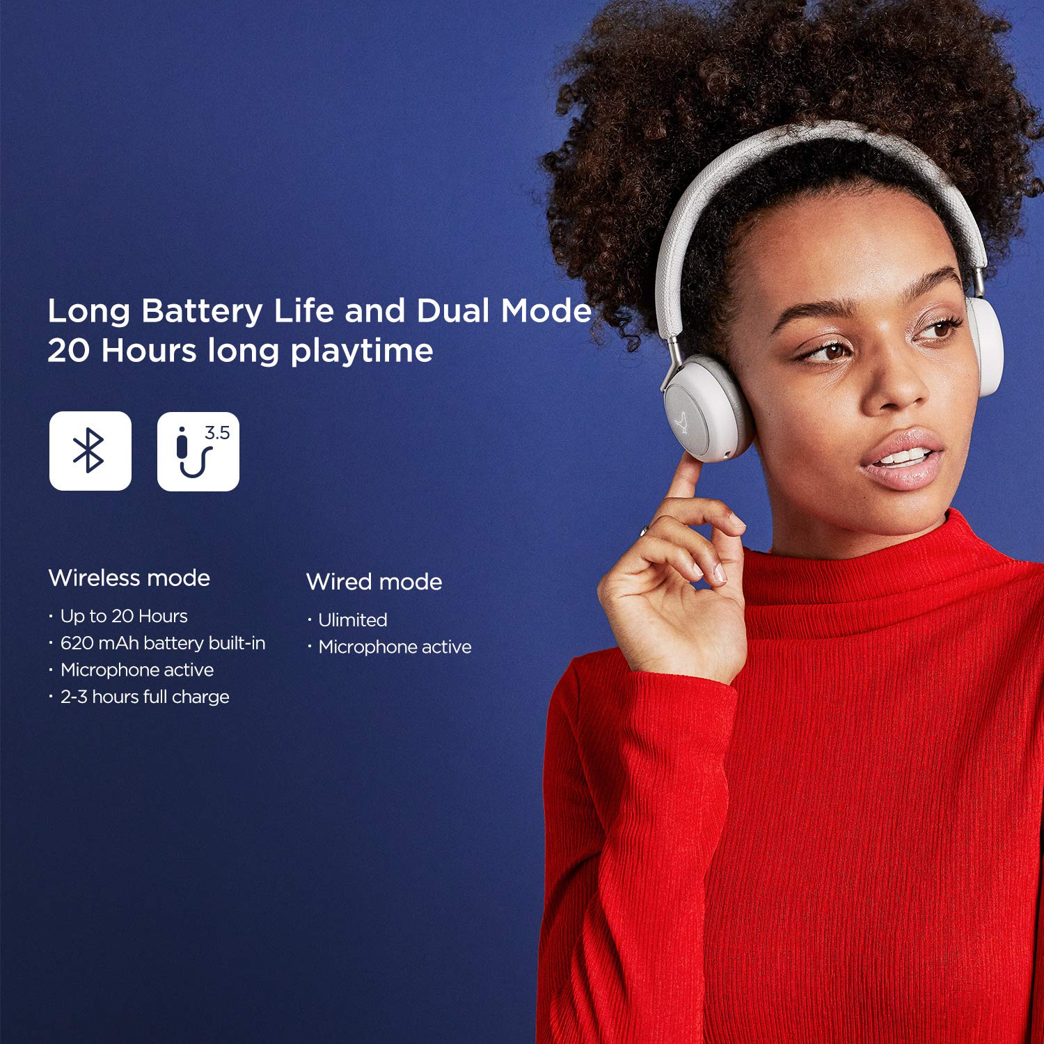Libratone Q Adapt Wireless Bluetooth Over-Ear Headphones with Active Noise Cancelling, CSR 8670 Chip, aptX Hi-Fi Sound & Deep Bass, 20H Playtime - Perfect for Travel, Work, TV Watching & Commuting (White)