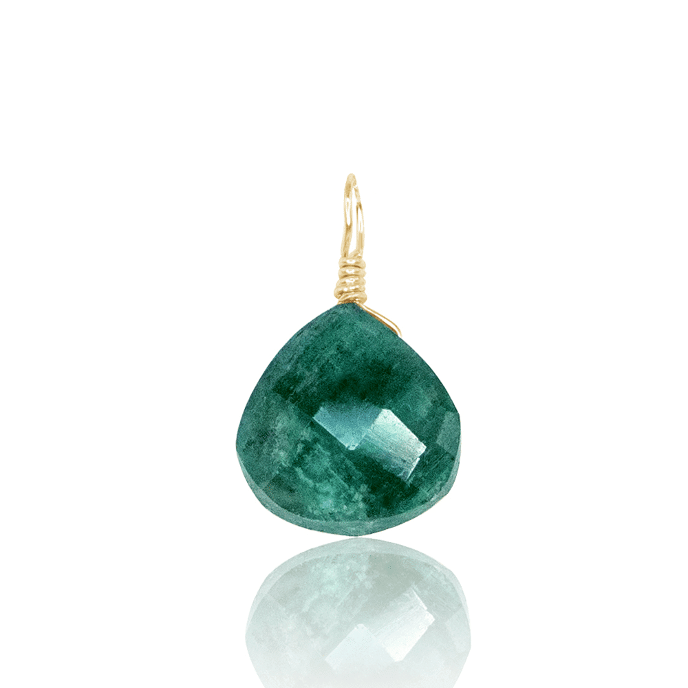 Tiny Emerald Teardrop Gemstone Pendant Necklace - Genuine Green Gem Jewelry for Women - Perfect for Everyday Wear, Gift Giving & Special Occasions