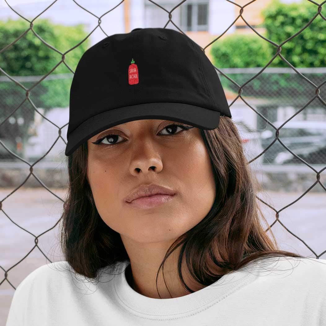 Sriracha Hot Sauce Embroidered Dad Hat - Adjustable One Size Fits Most for Men & Women - Perfect for Outdoor Activities, Casual Wear, and Hot Sauce Lovers