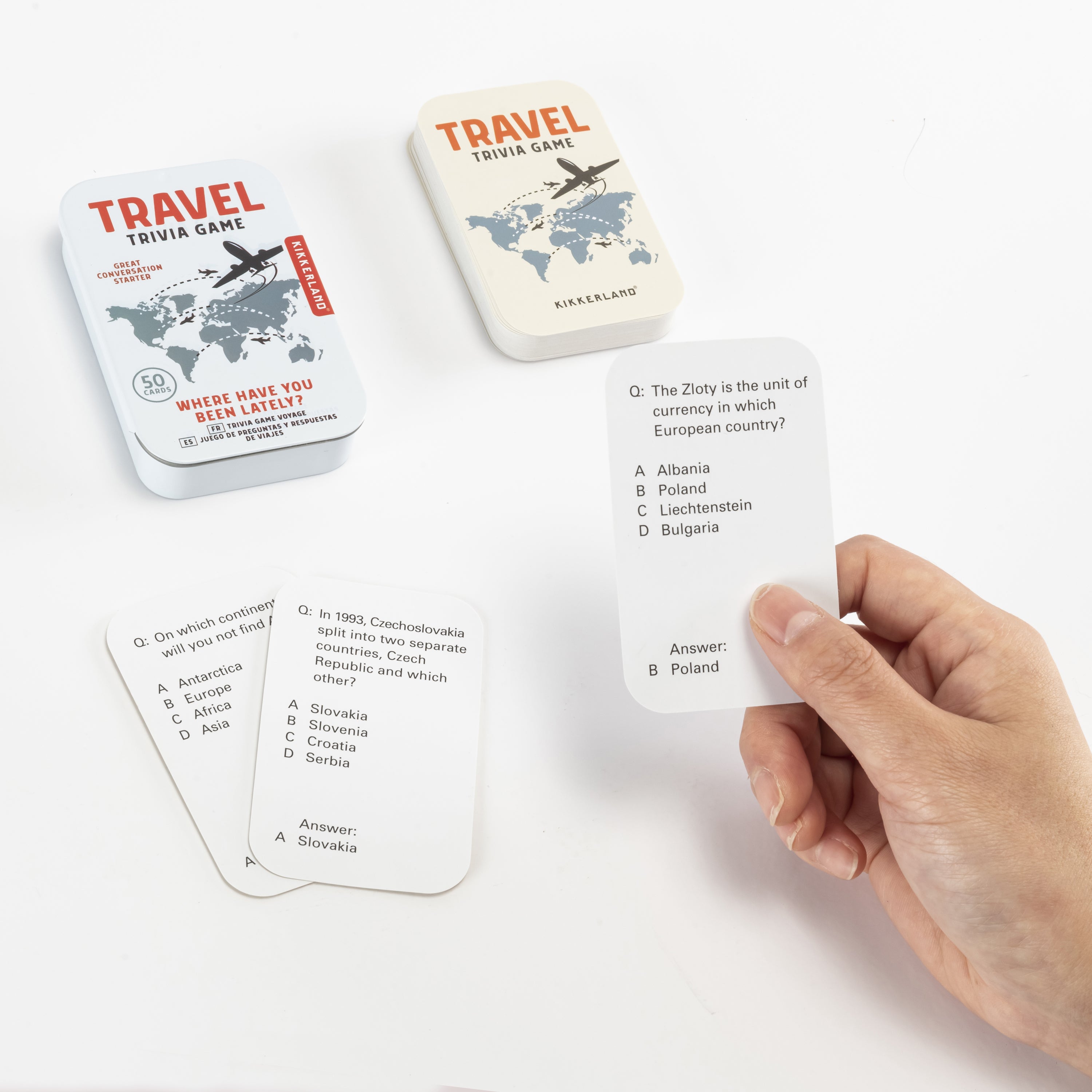Fun Travel Trivia Card Game - Family Party & Road Trip Entertainment - Perfect for Vacations, Camping & Airplane Travel