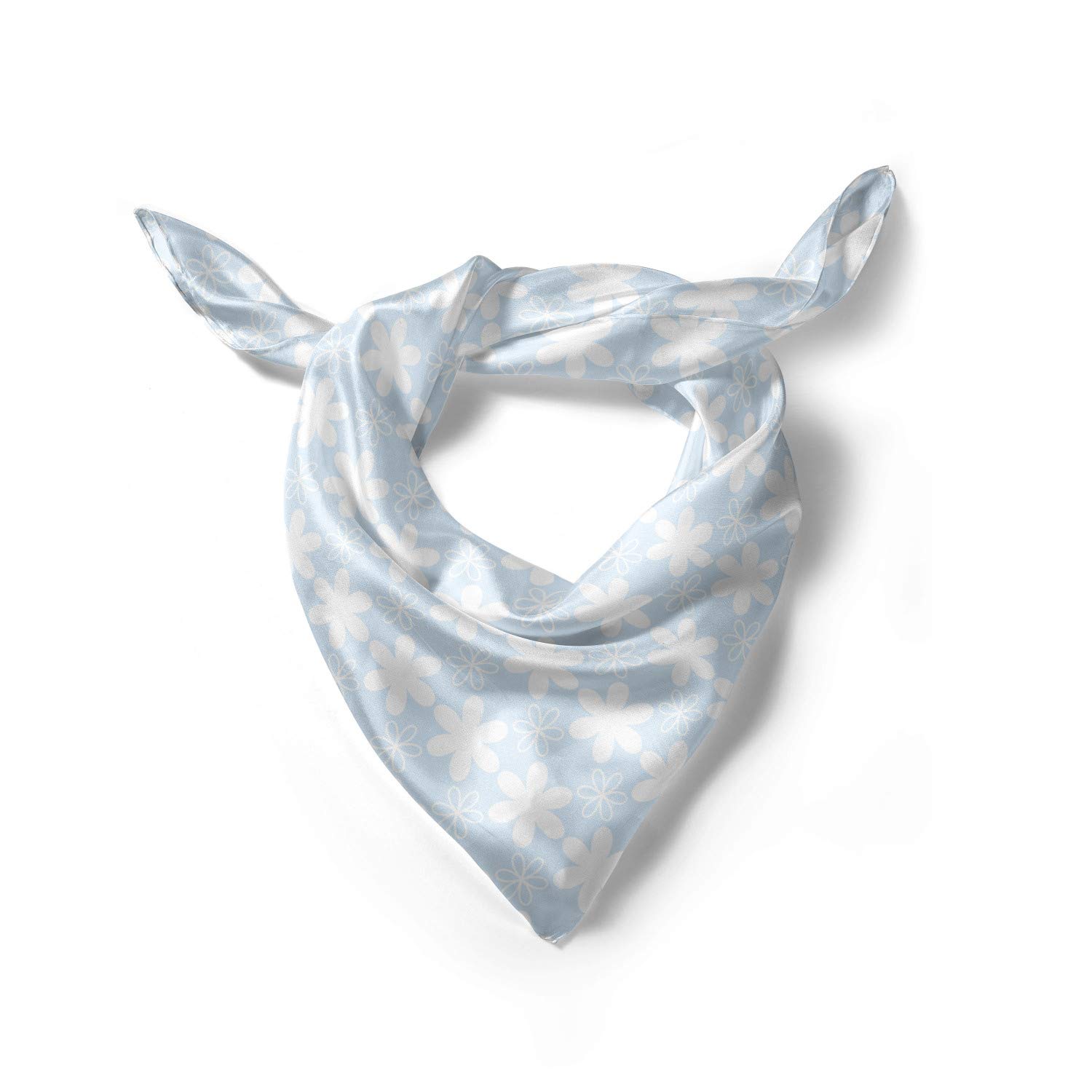 Ambesonne Floral Head Scarf - Vertical Spring Flowers Hair Wrap for Women | Boho Chic Hair Accessory for Beach, Yoga, and Everyday Fashion