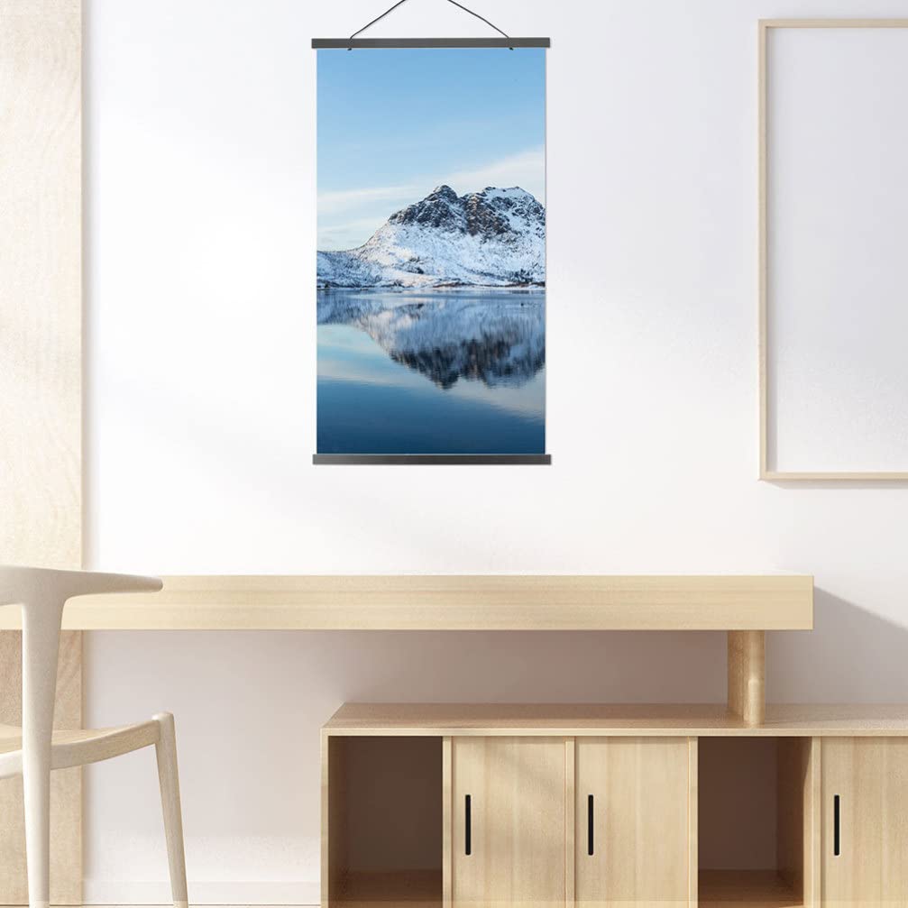 FOMIYES 4-Pack Magnetic Poster Hanger Frames - Multi-Function Sign Stand & Scroll Poster Accessories for Home, Office, and Retail Displays - Perfect for Wall Decor, Advertising, and Art Exhibitions