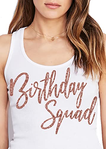 Birthday Squad Tank Top (White)