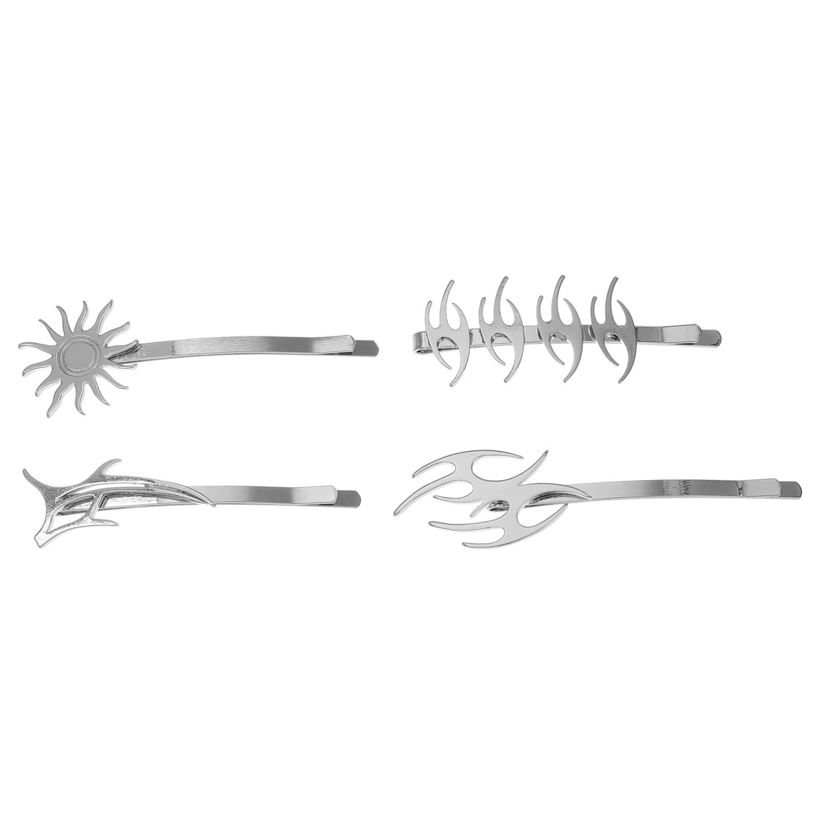 Minkissy Stylish 4-Piece Halloween Hair Clips Set - Punk Fashion Hair Accessories for Women | Perfect for Costume Parties, Cosplay & Gothic Outfits