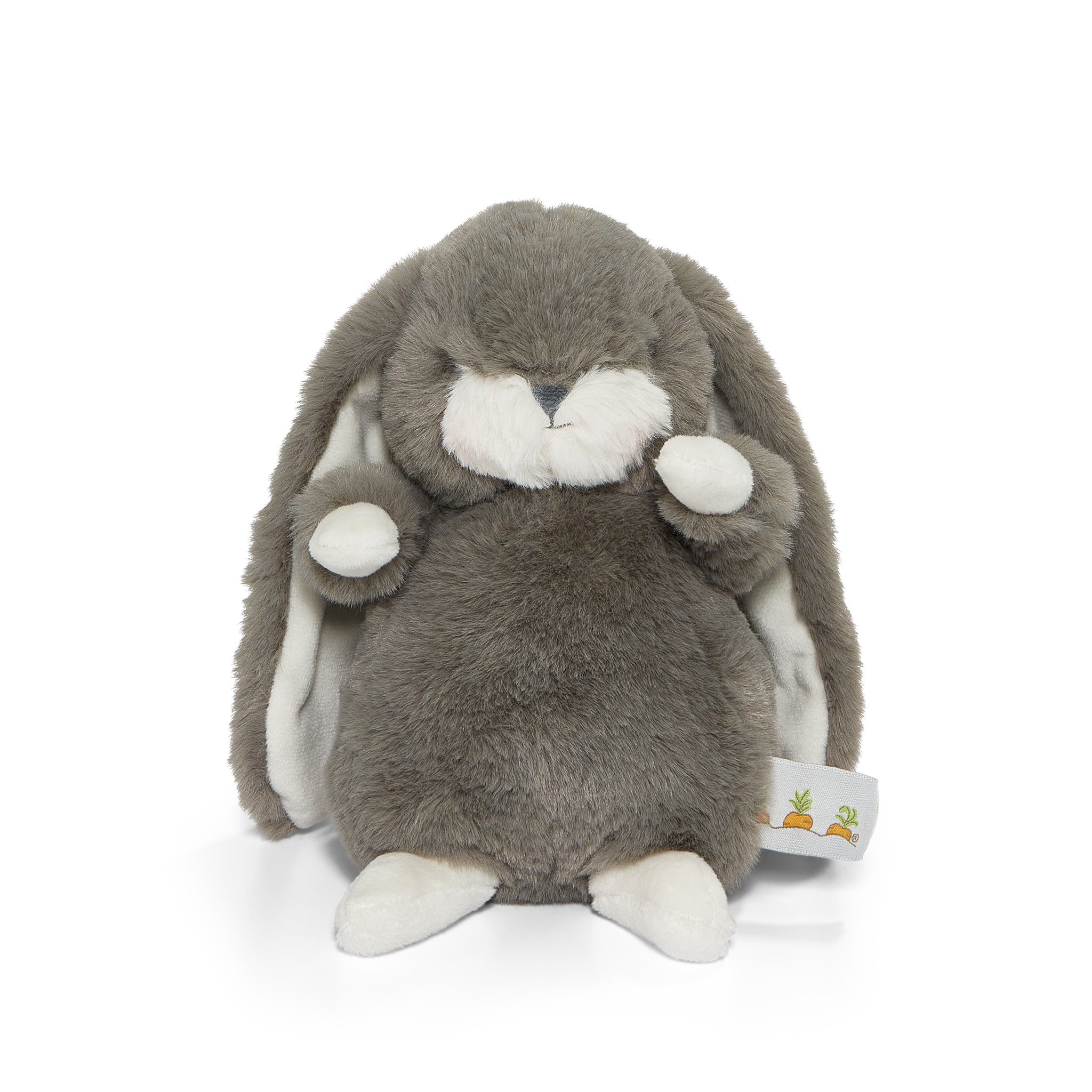 Tiny 8 Nibble Bunny Coal Plush Toy - Adorable Retired Collectible Stuffed Animal for Easter Gifts, Nursery Decor & Kawaii Lovers