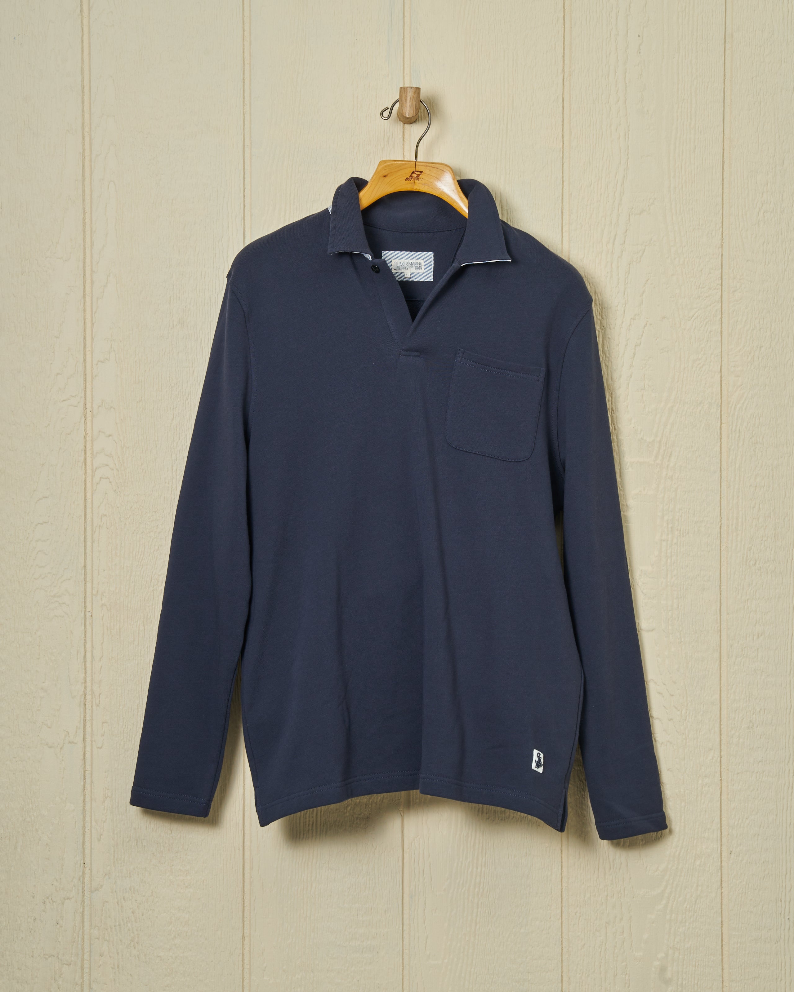 Men's Acadia Polo Shirt - Navy Blue Loopback Terry Cotton - Casual & Athletic Wear for Golf, Tennis & Everyday Comfort