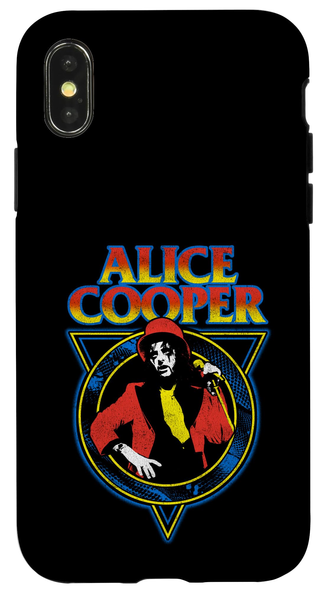 Premium iPhone X/XS Snake Skin Case Featuring Alice Cooper Design – Durable Protection for Everyday Use & Rock Music Fans