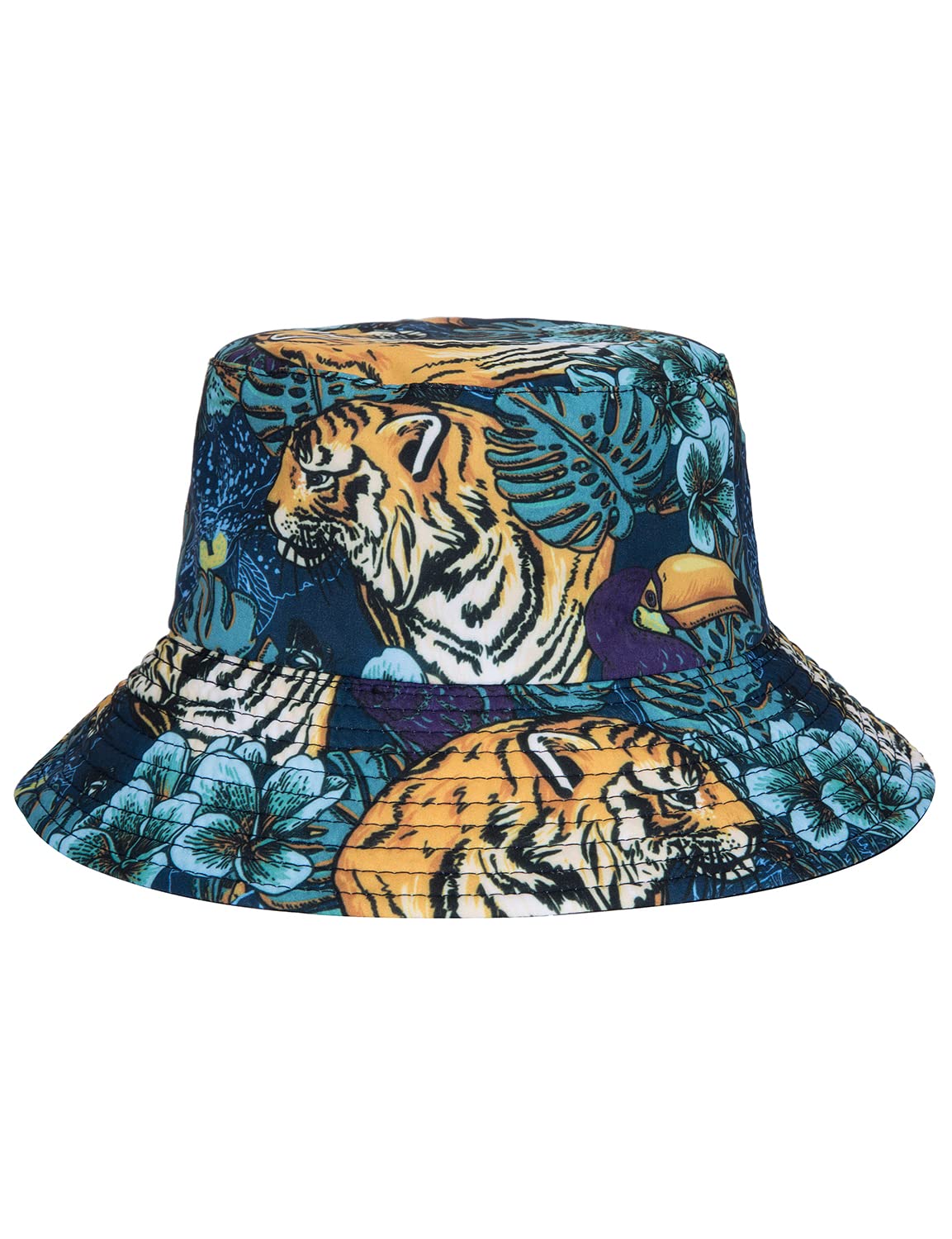 TUNEVUSE Men's Hawaiian Shirts and Shorts Set - 2 Piece Tropical Beach Outfit with Floral Print & Bucket Hat | Summer Vacation Wear for Pool Party, Luau, Cruise & Island Getaway