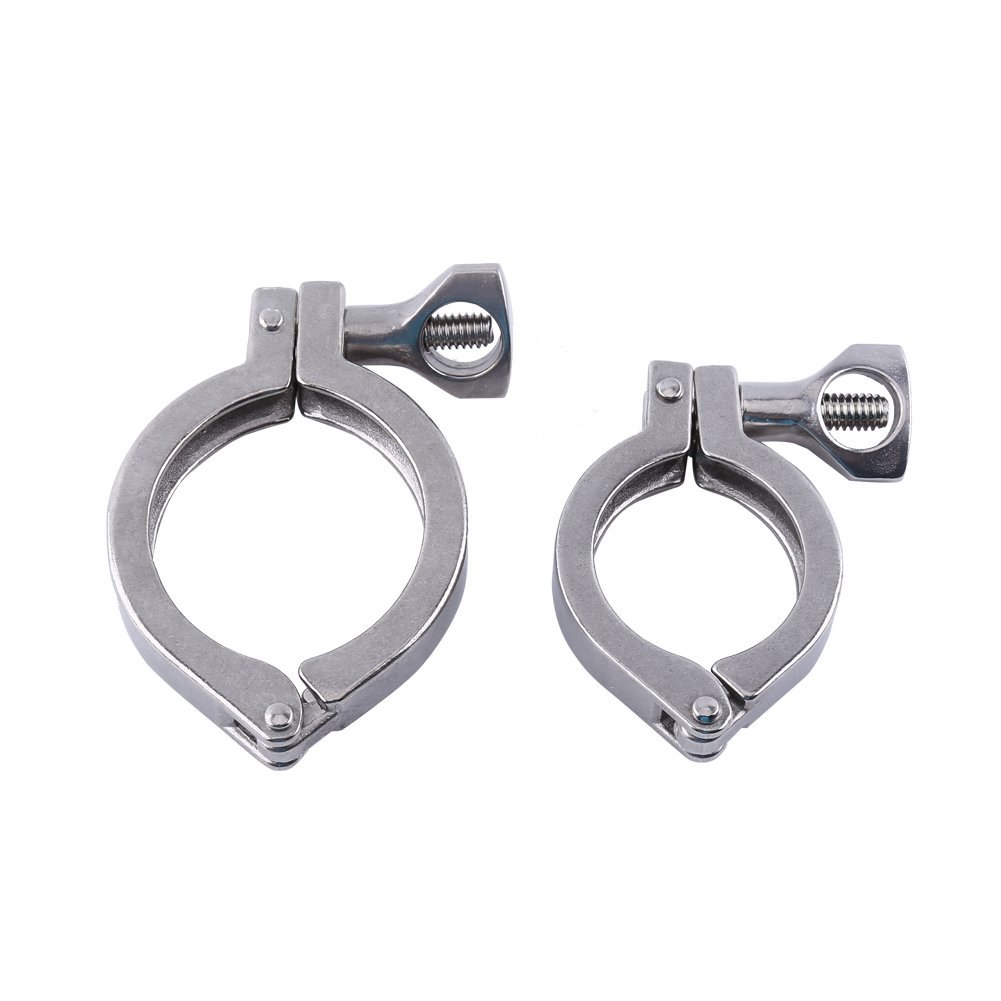 304 Stainless Steel Single Pin Triple Clamp with Butterfly Nut for TC 1.5