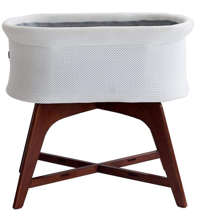 TruBliss Evi Smart Bassinet - White | Google Home & Alexa Compatible Baby Crib | Perfect for Nursery, Bedroom & Travel | Automatic Rocking & Soothing Sounds for Newborns