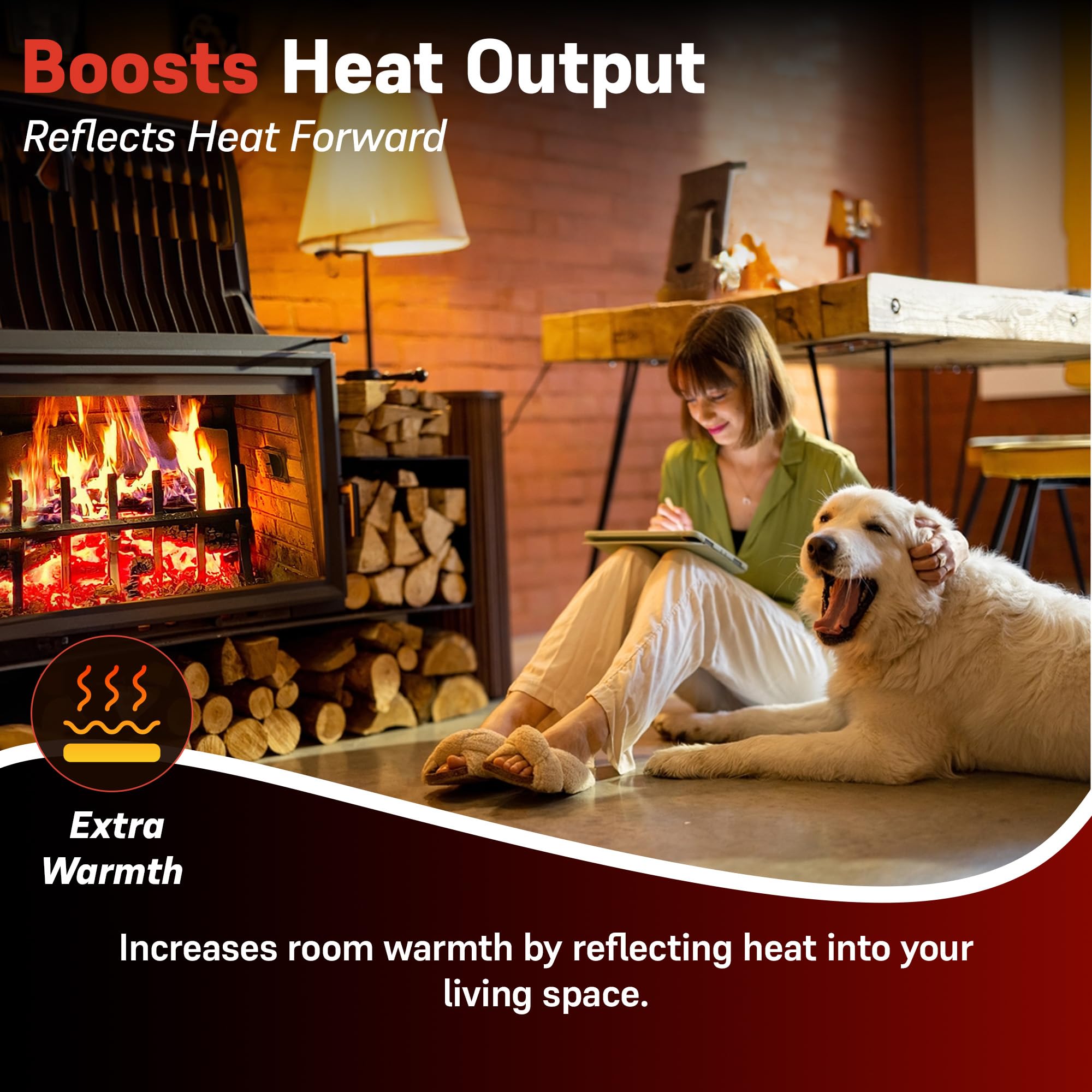 RF-6 Reflective Fireback for Fireplaces – 26