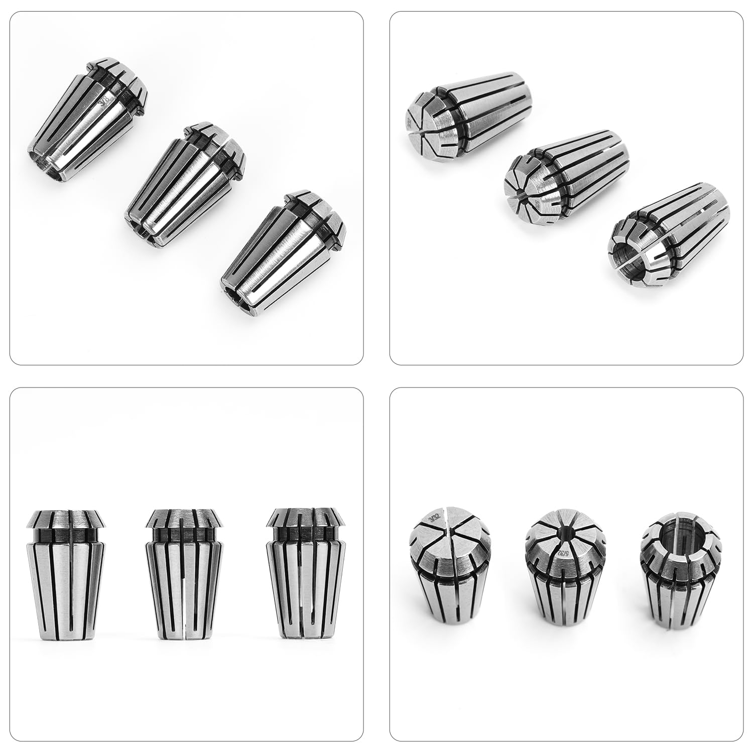 12pcs ER16 Spring Collet Set for CNC Engraving, Milling & Lathe Machines - Precision Tool Workholding for Metal & Woodworking - Ideal for DIY Projects & Professional Workshops